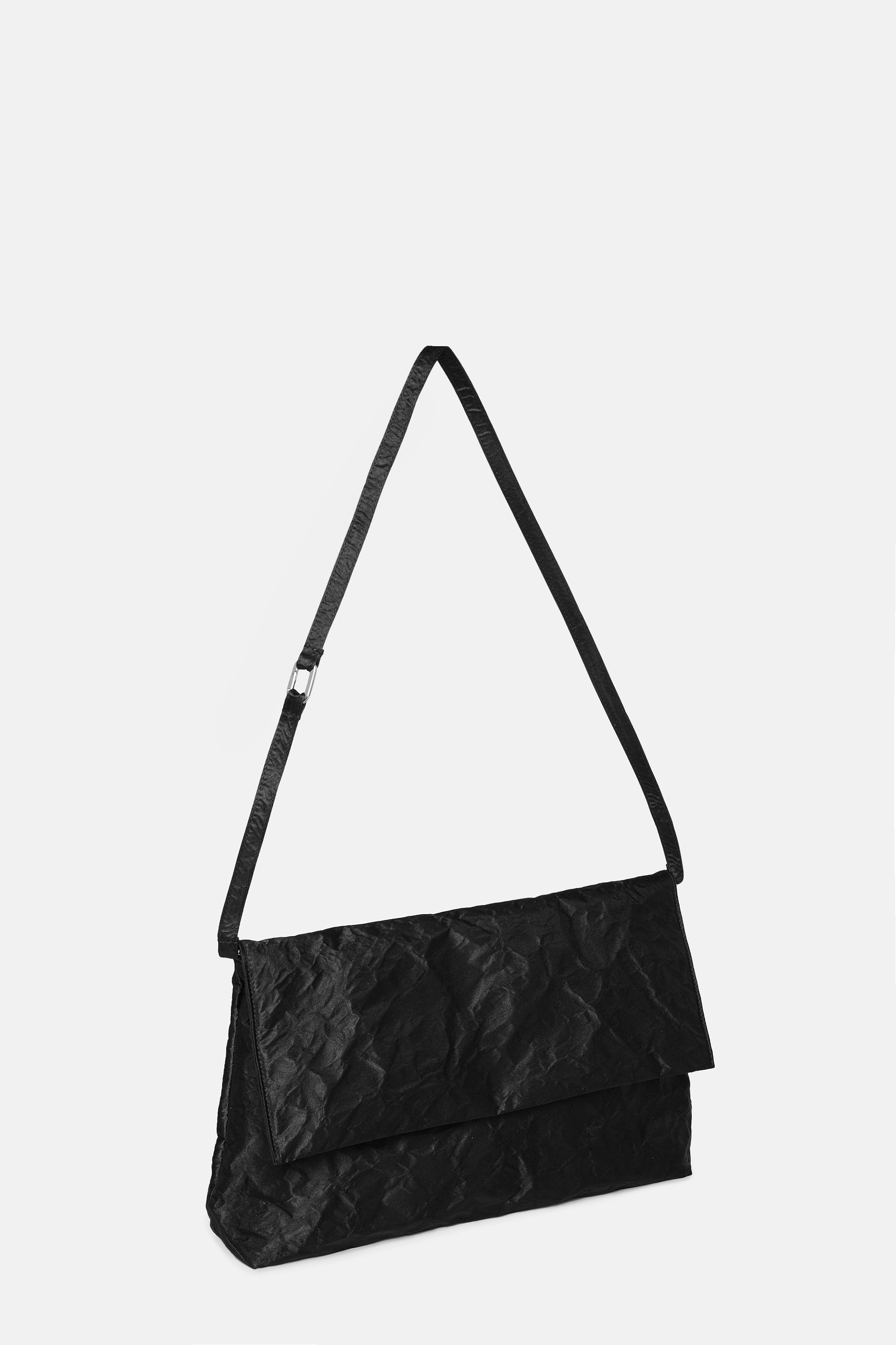 Black Satin Knot Bag
