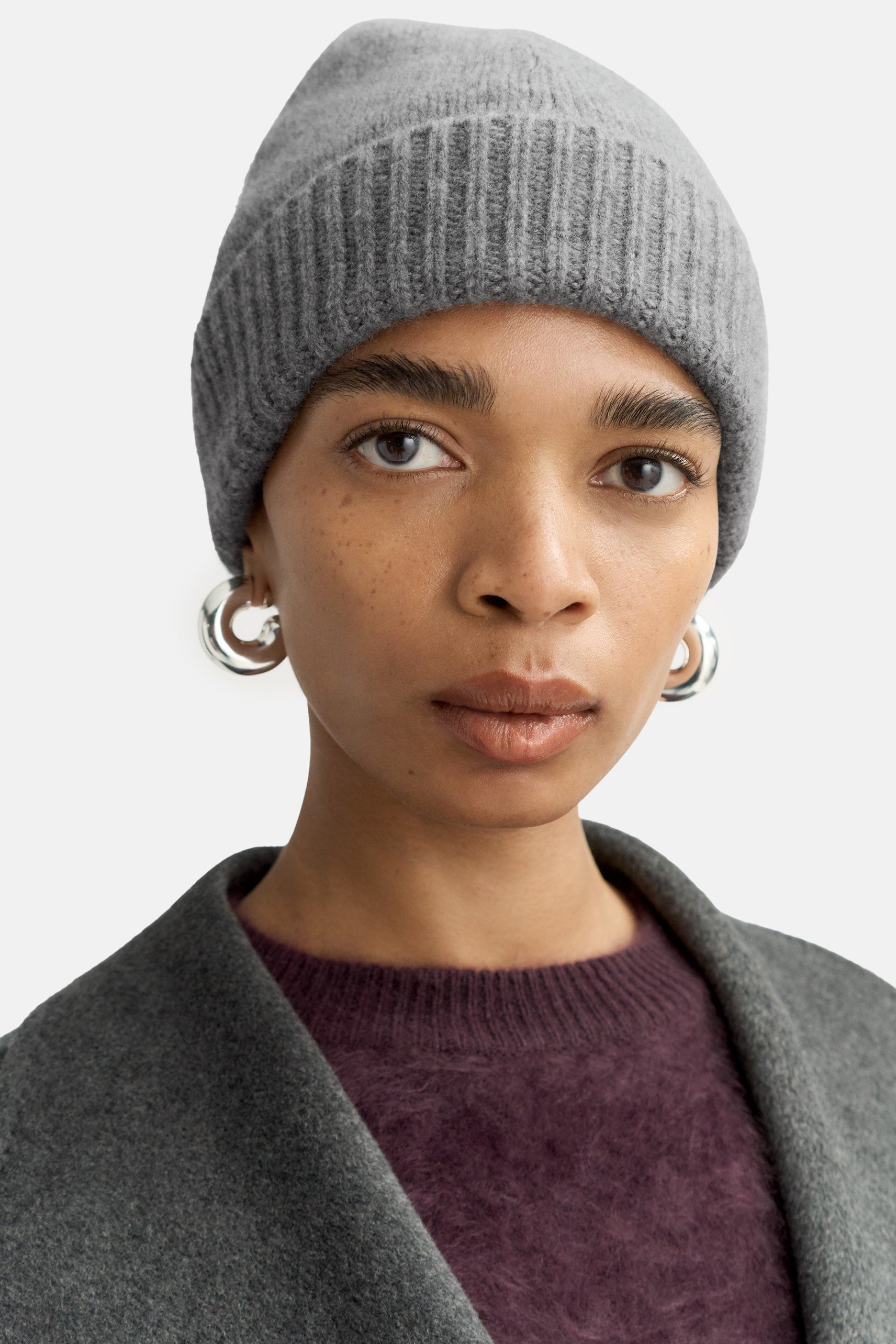 Grey Chunky Beanie