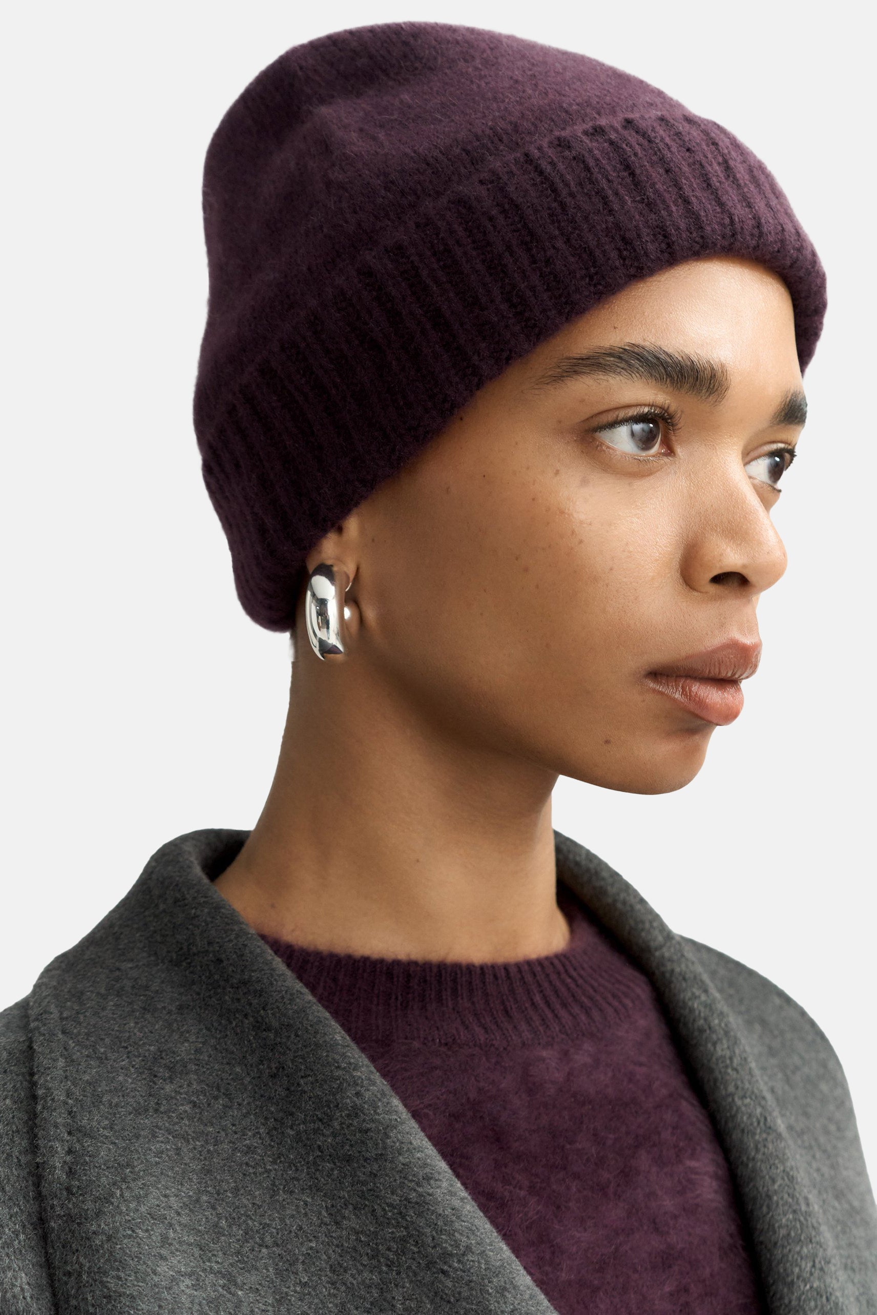 Midnight Plum Chunky Beanie
