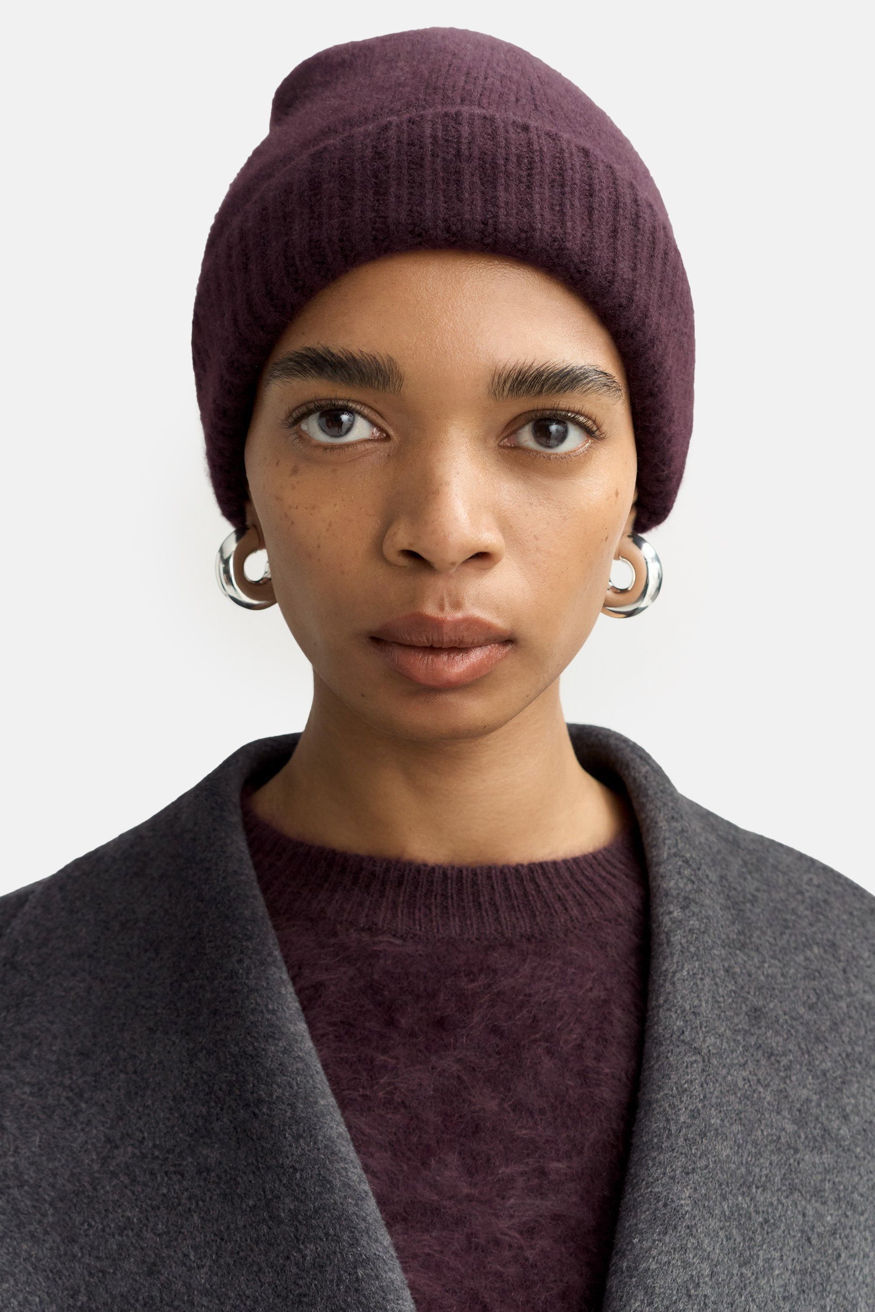 Midnight Plum Chunky Beanie