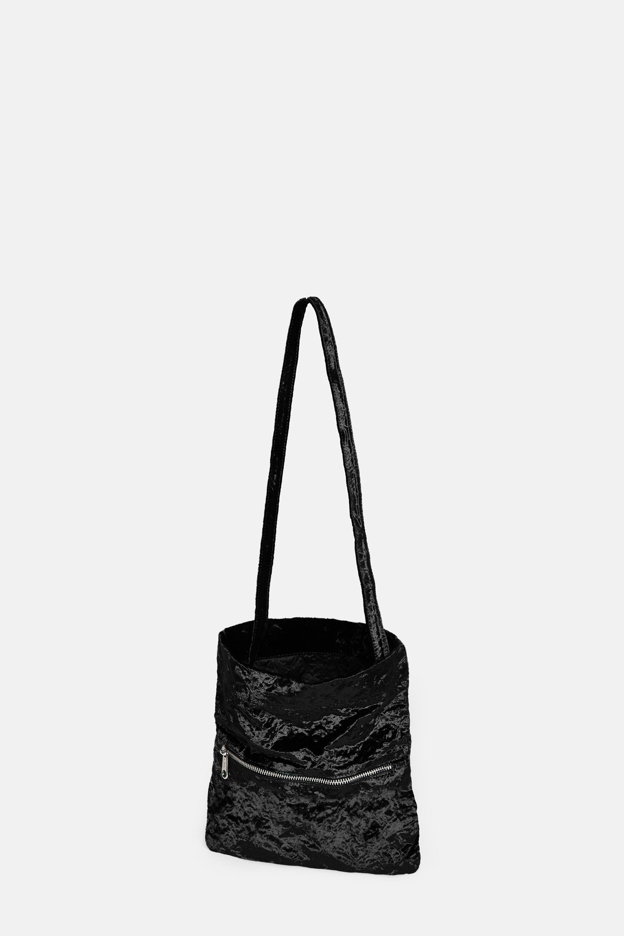 Black Velvet Flap Bag
