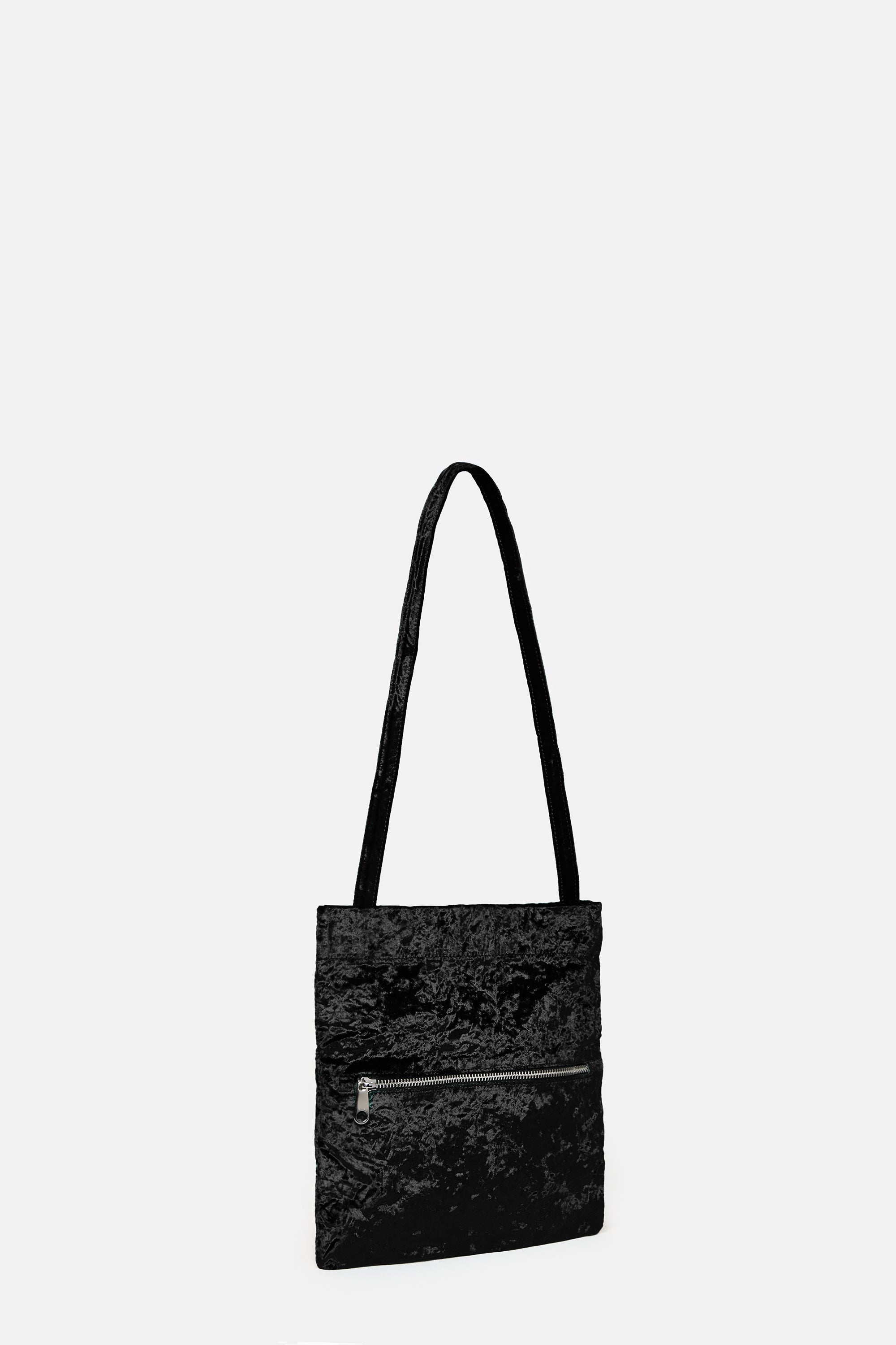 Black Velvet Flap Bag