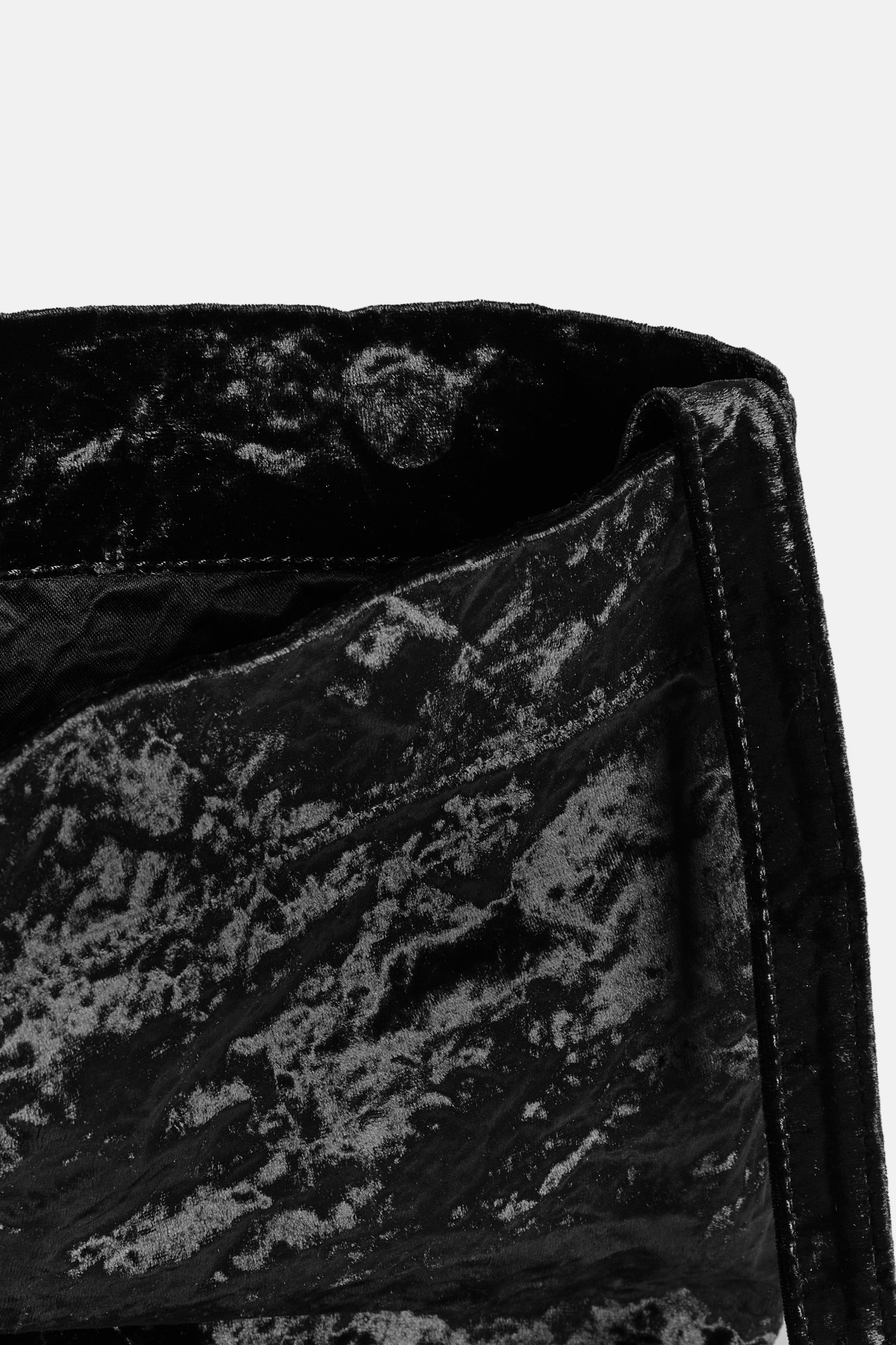 Black Velvet Flap Bag