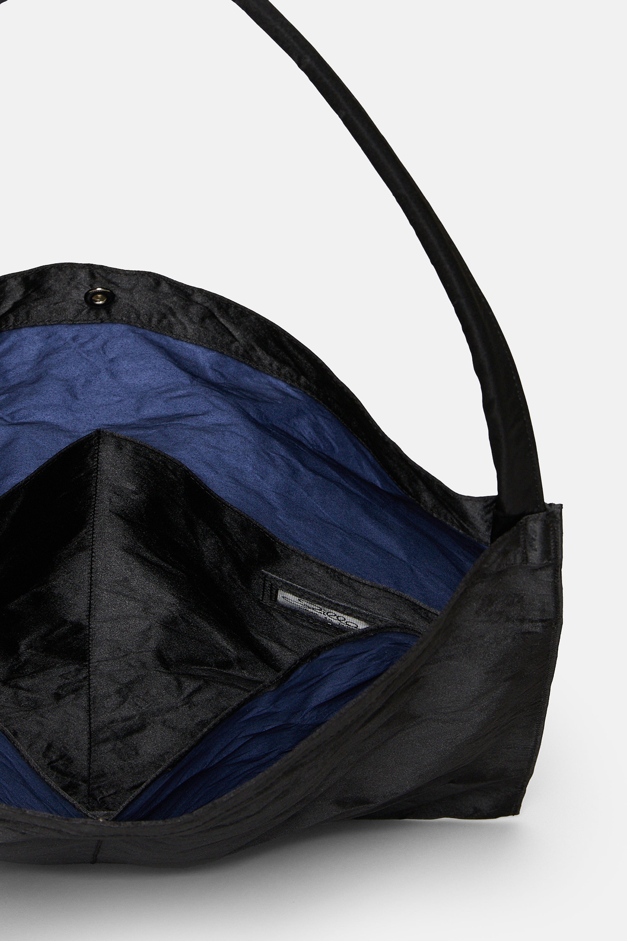 Black Satin Flat Bag