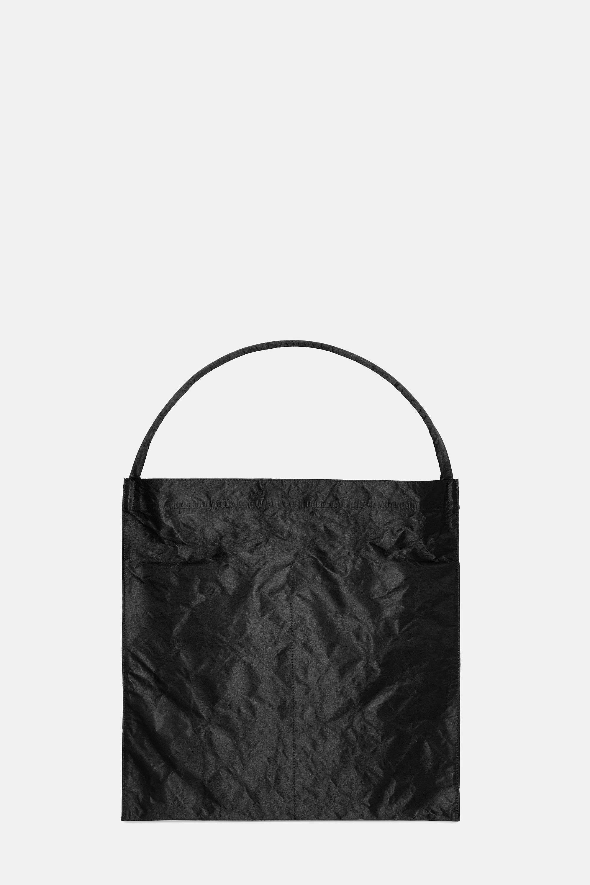 Black Satin Flat Bag