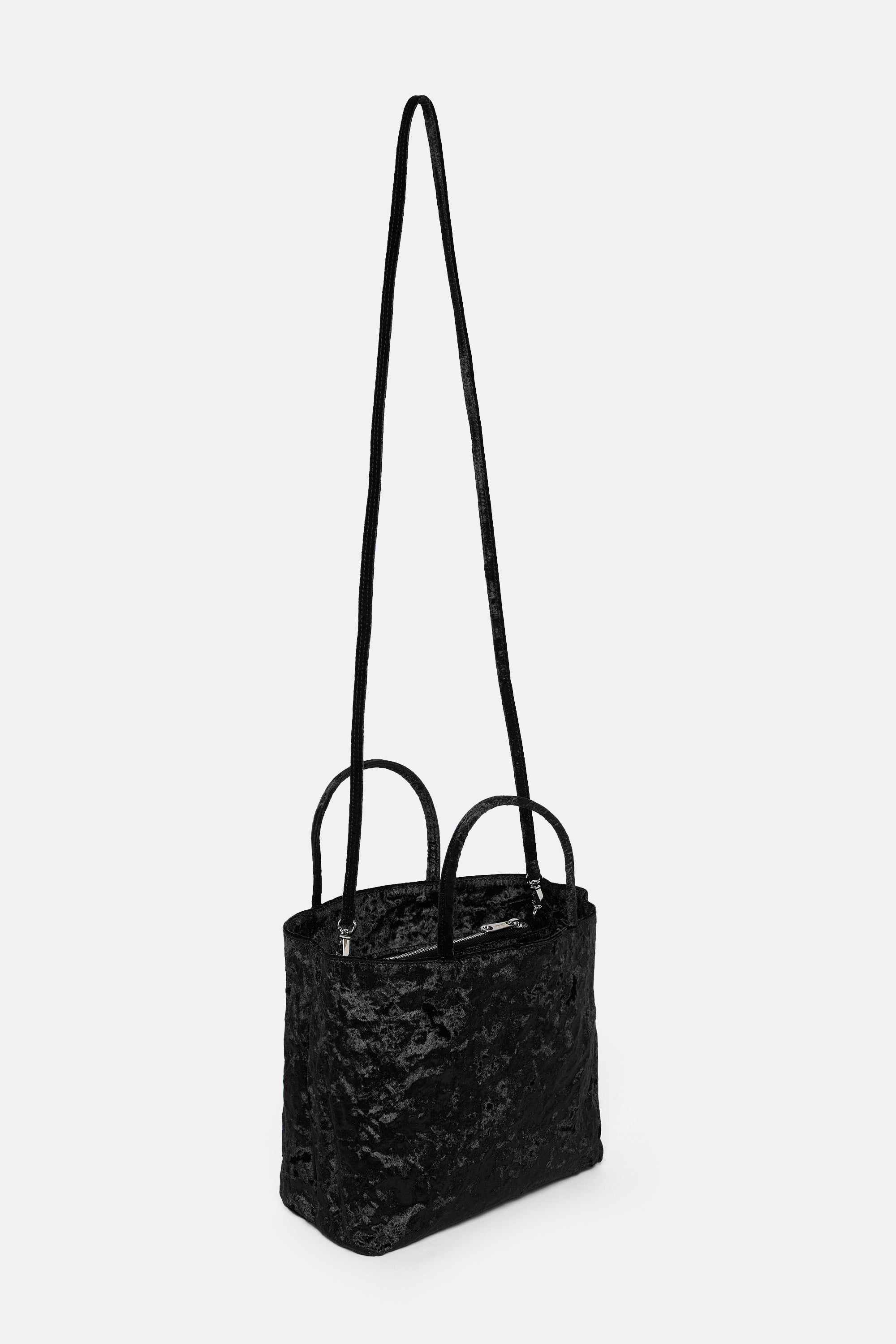 Black Velvet Mini City Shopper