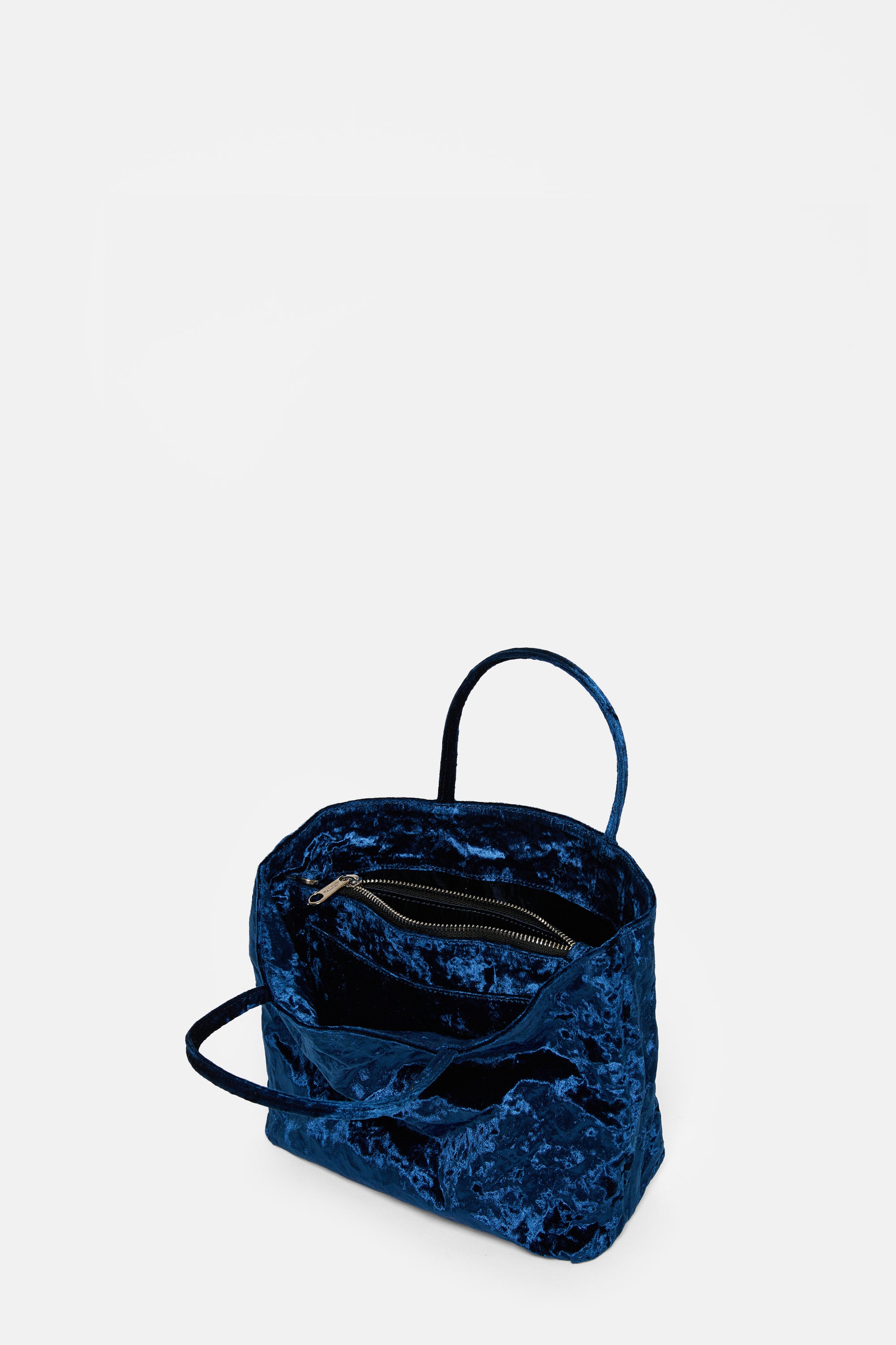 Dark Blue Velvet Mini City Shopper
