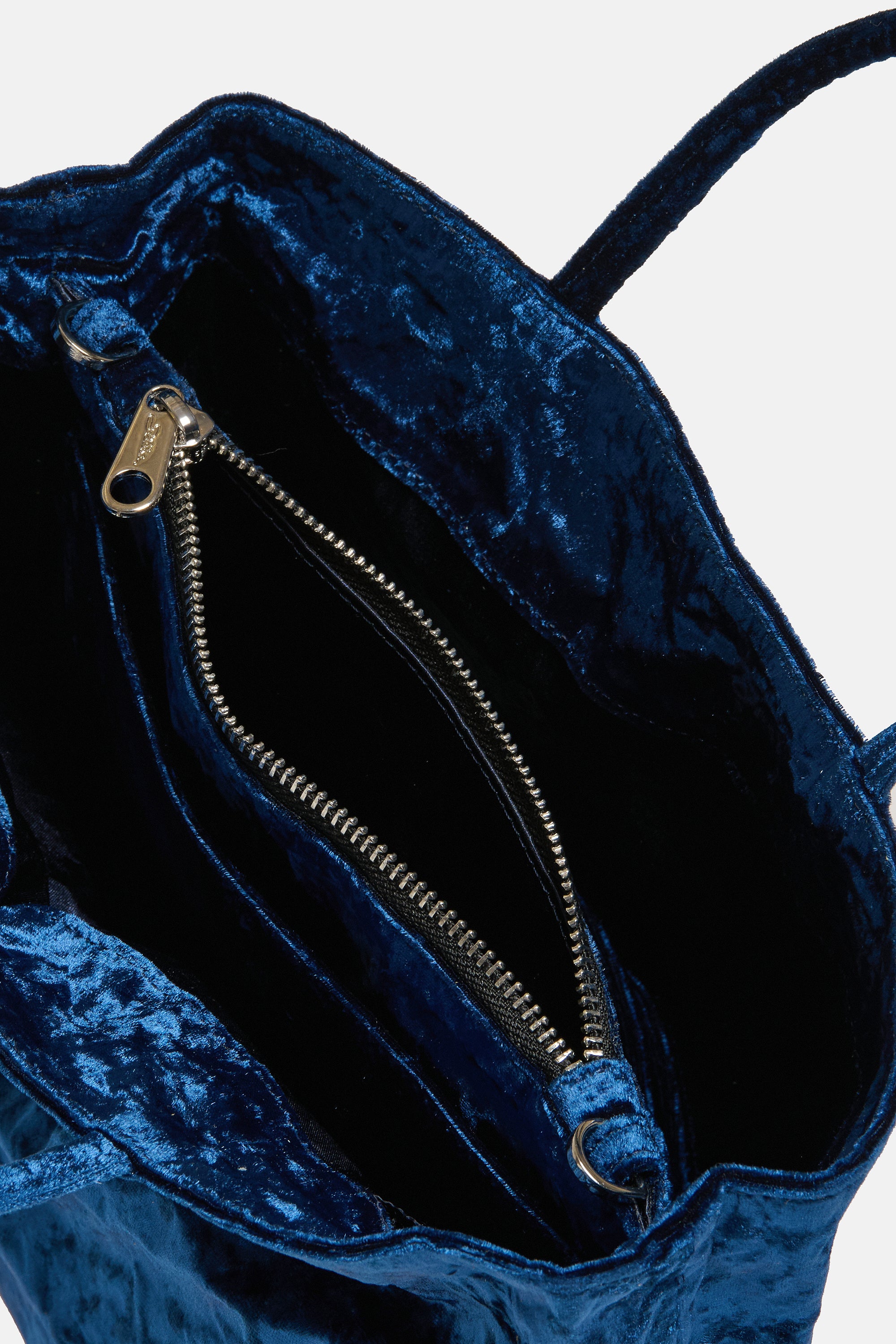 Dark Blue Velvet Mini City Shopper