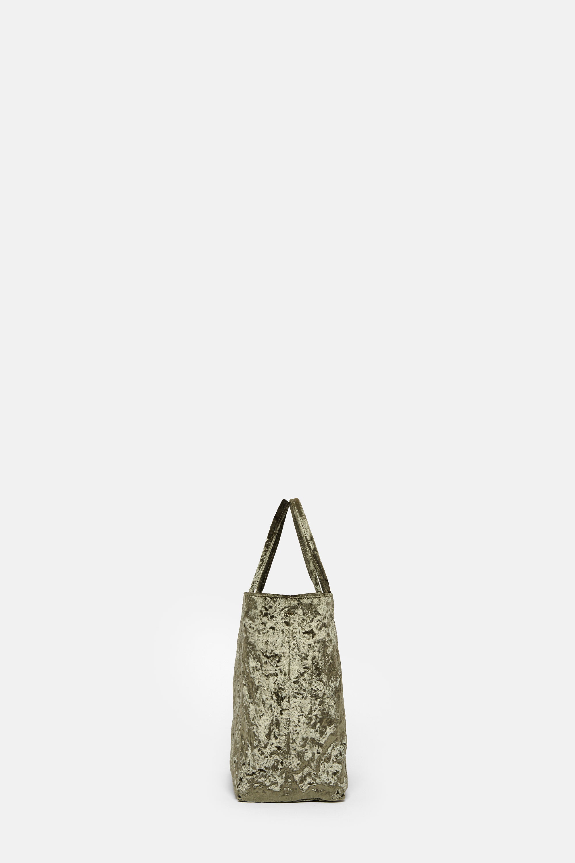 Khaki Velvet Mini City Shopper