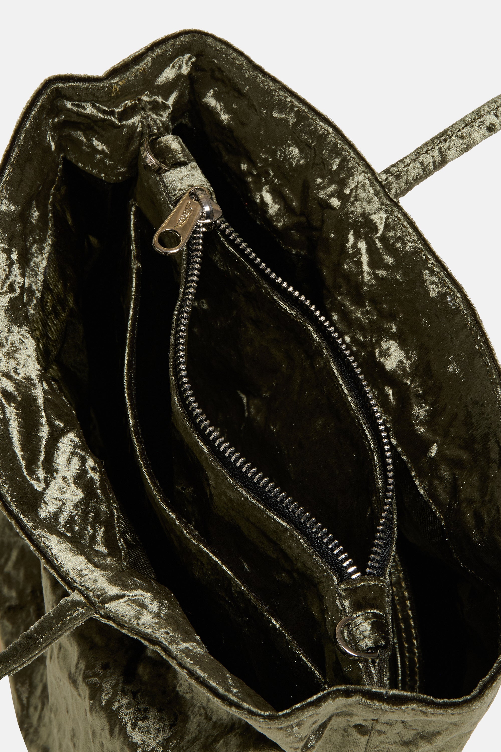 Khaki Velvet Mini City Shopper