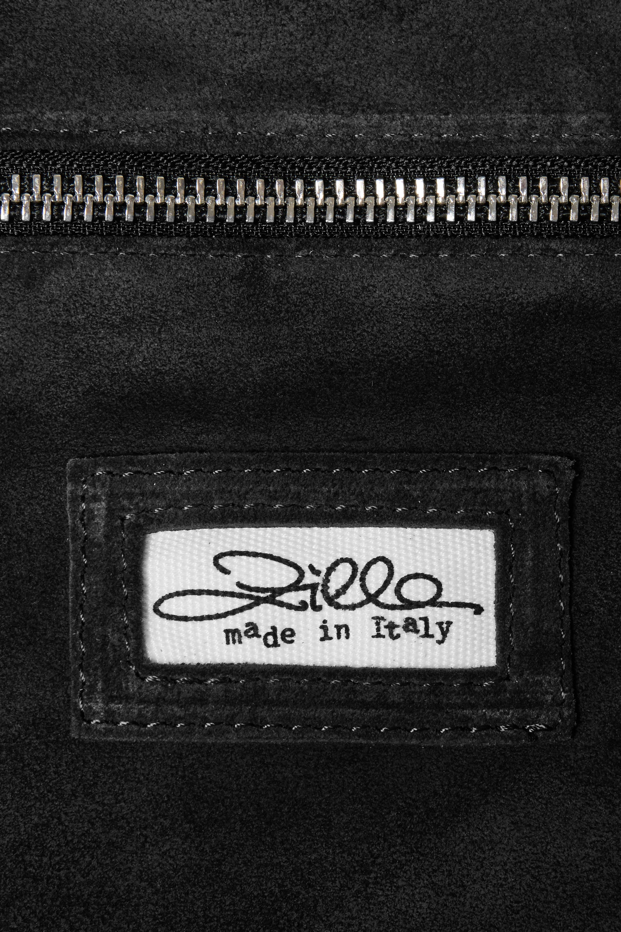 Black Suede Leather Maxi Basket