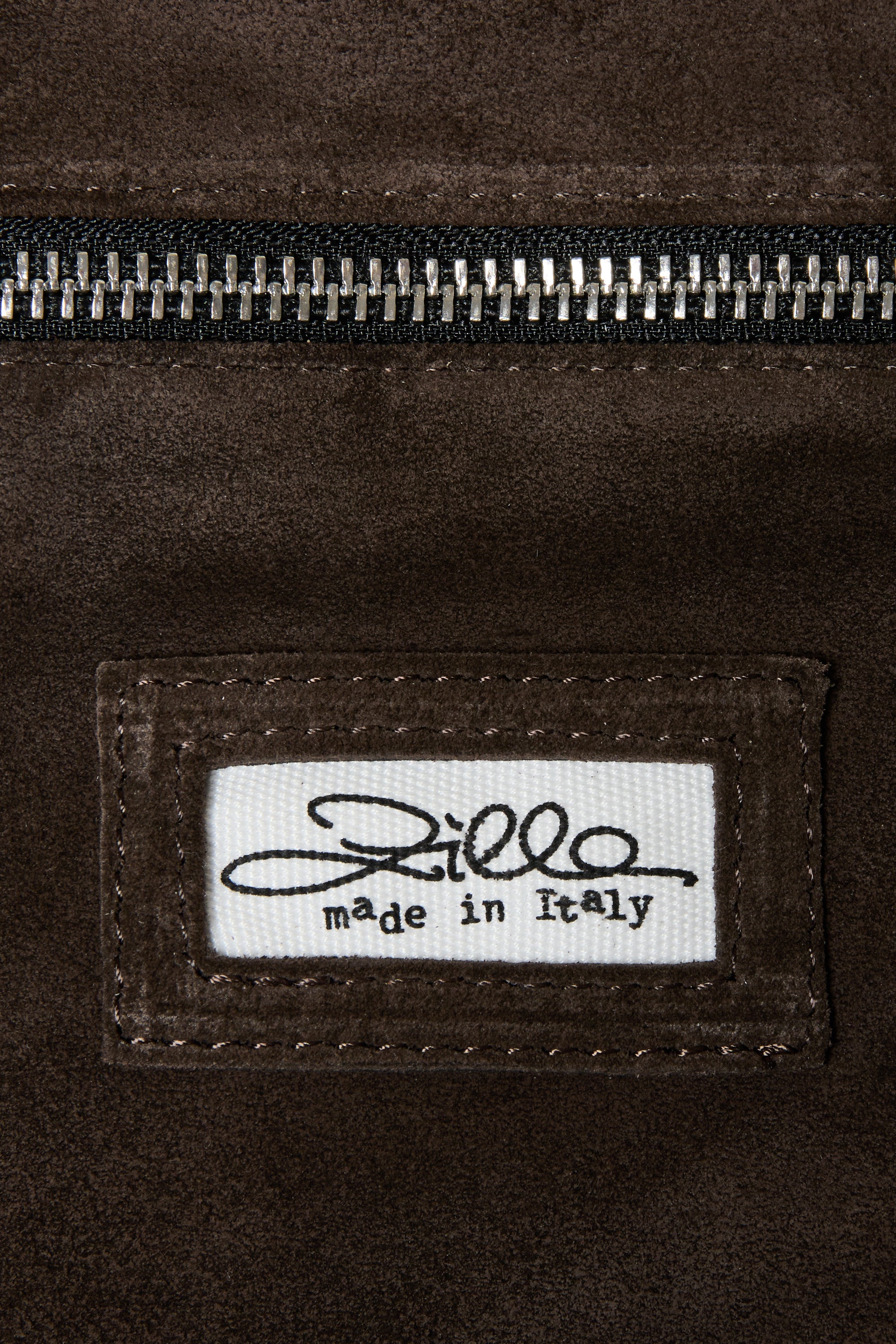 Dark Brown Suede Leather Maxi Basket