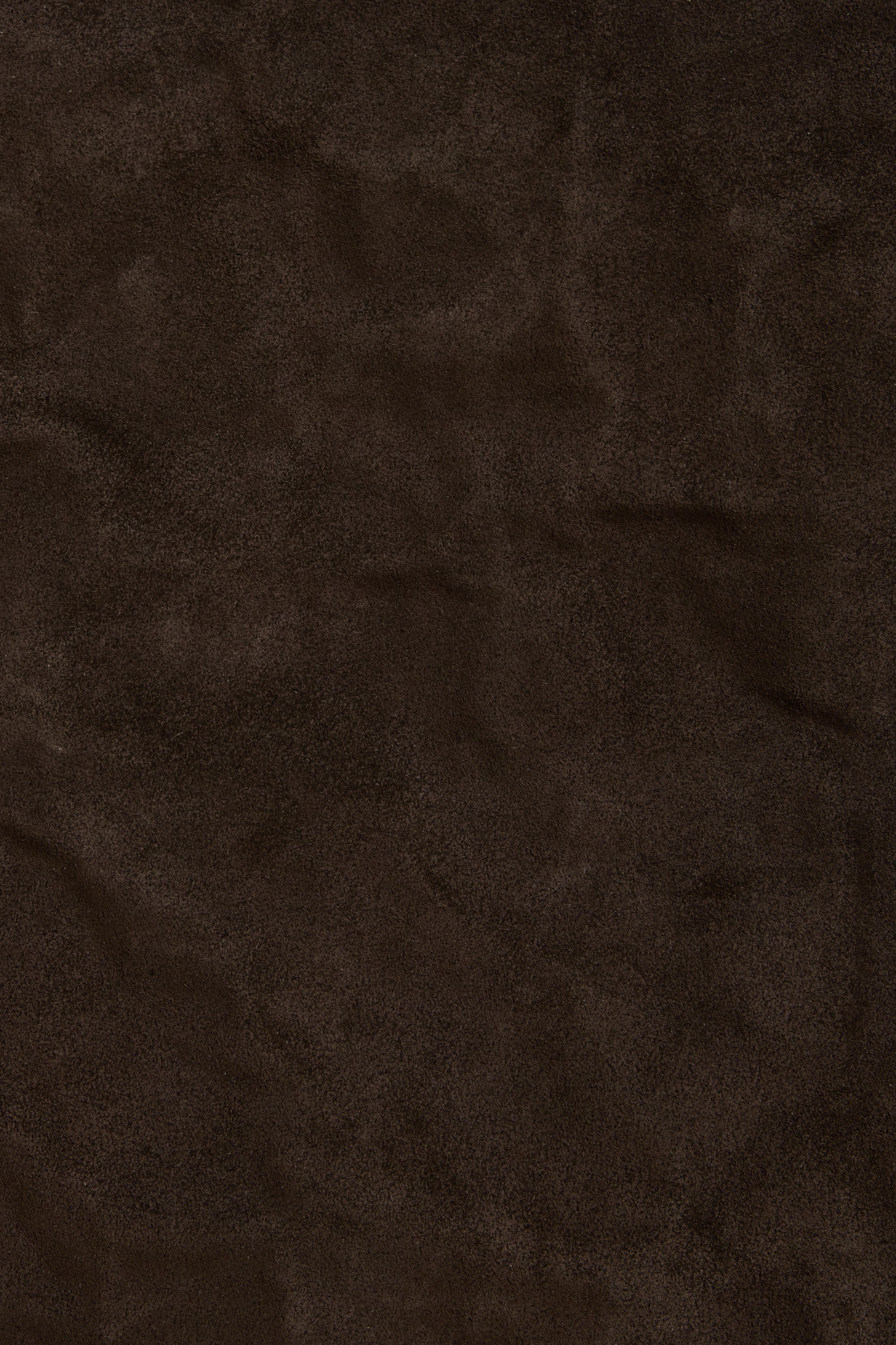 Dark Brown Suede Leather Maxi Basket