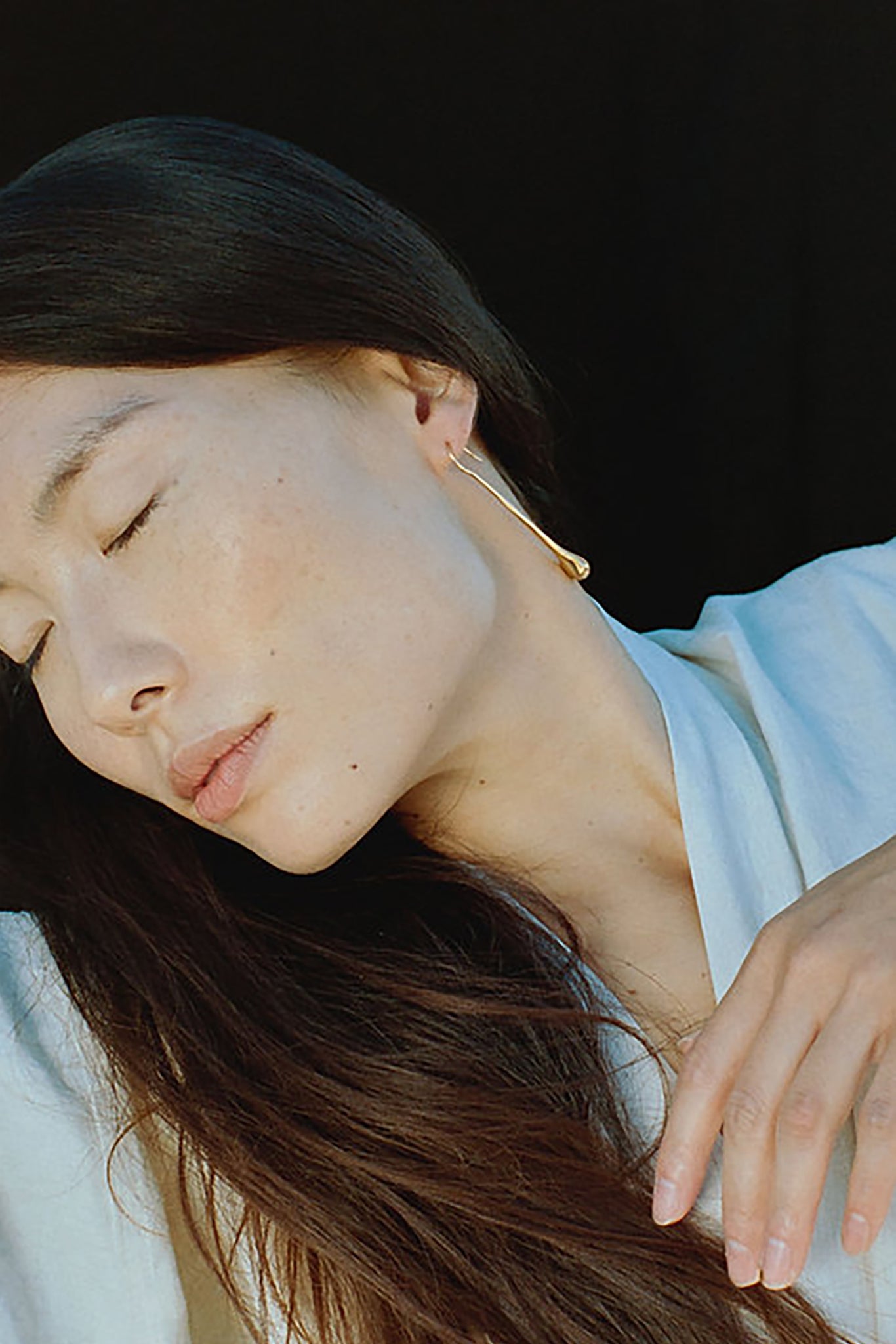 Gold Crack On Tears Earrings