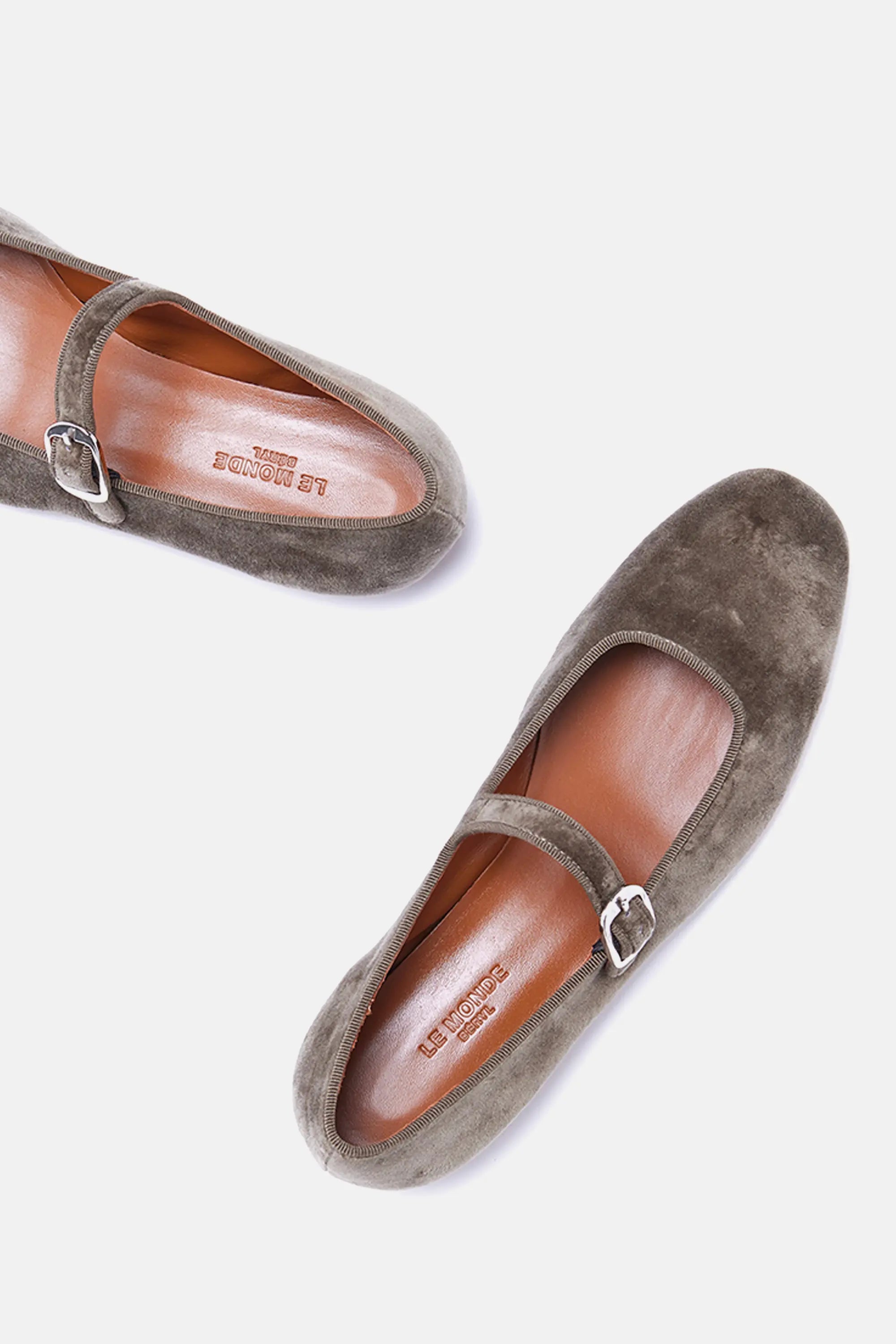 Velvet Grey Mary Jane