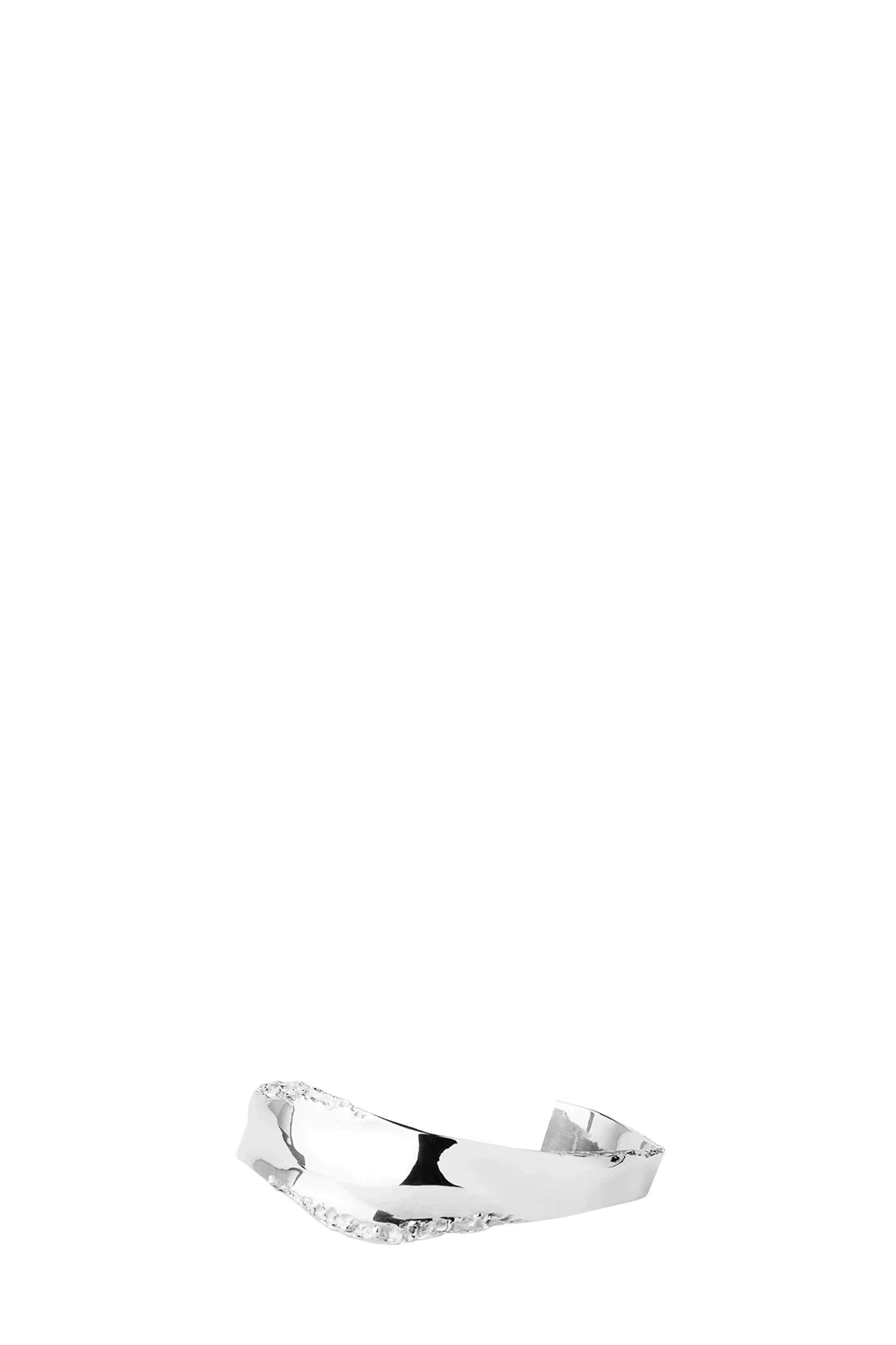 Rhodium Broken Edge Bracelet Narrow