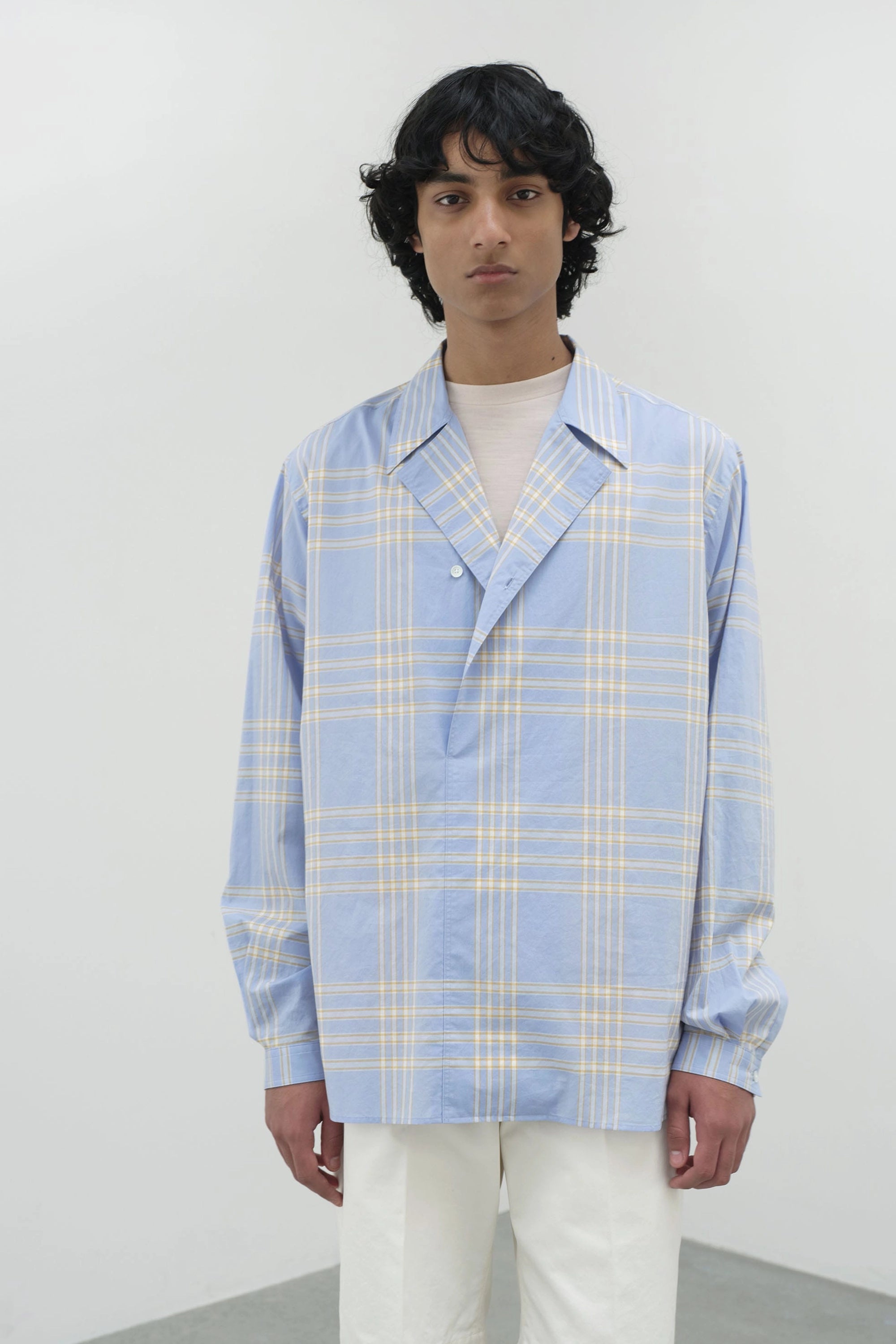 Washed Finx Typewriter Check P/O Shirt