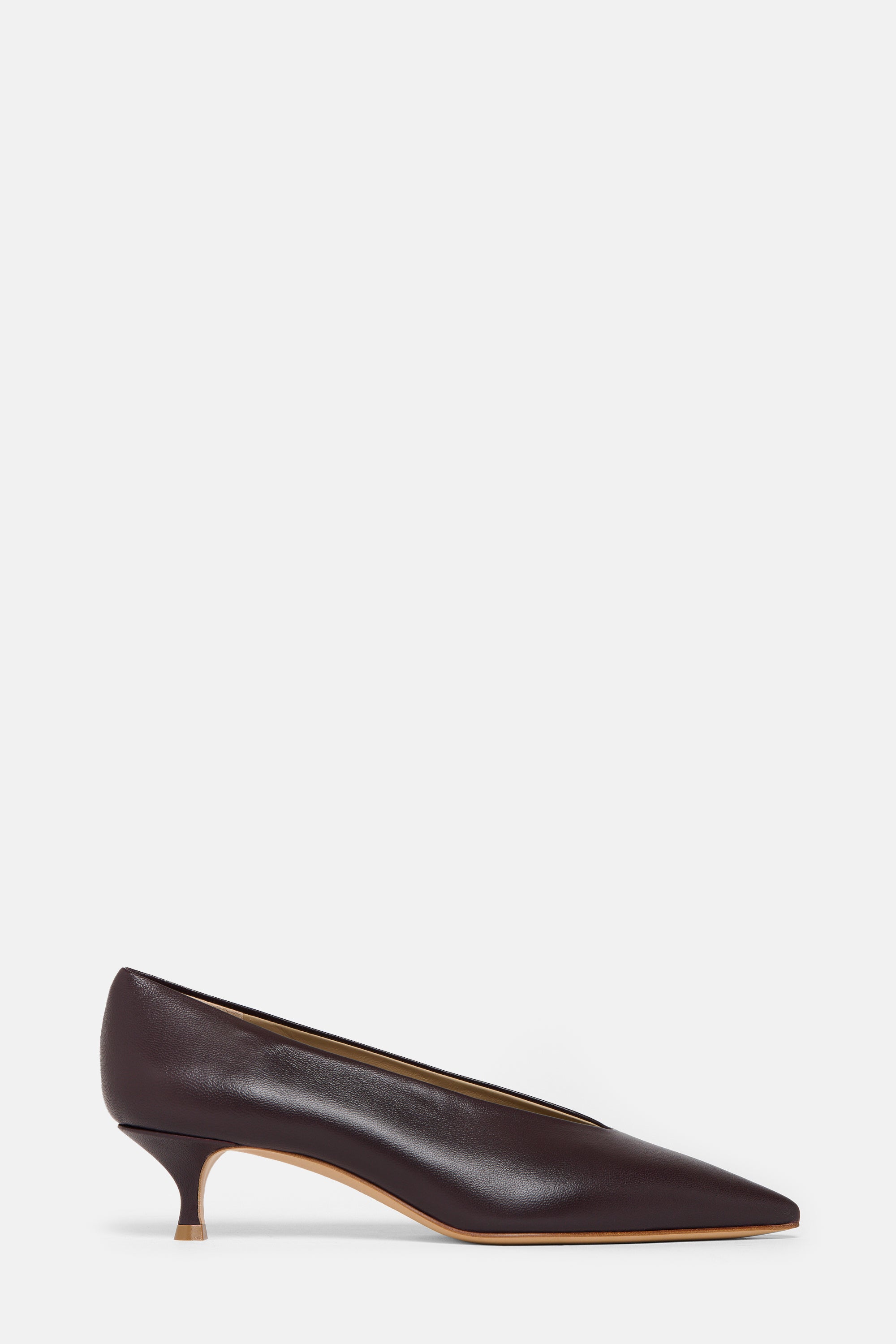 Plum Babouche Kitten Heel