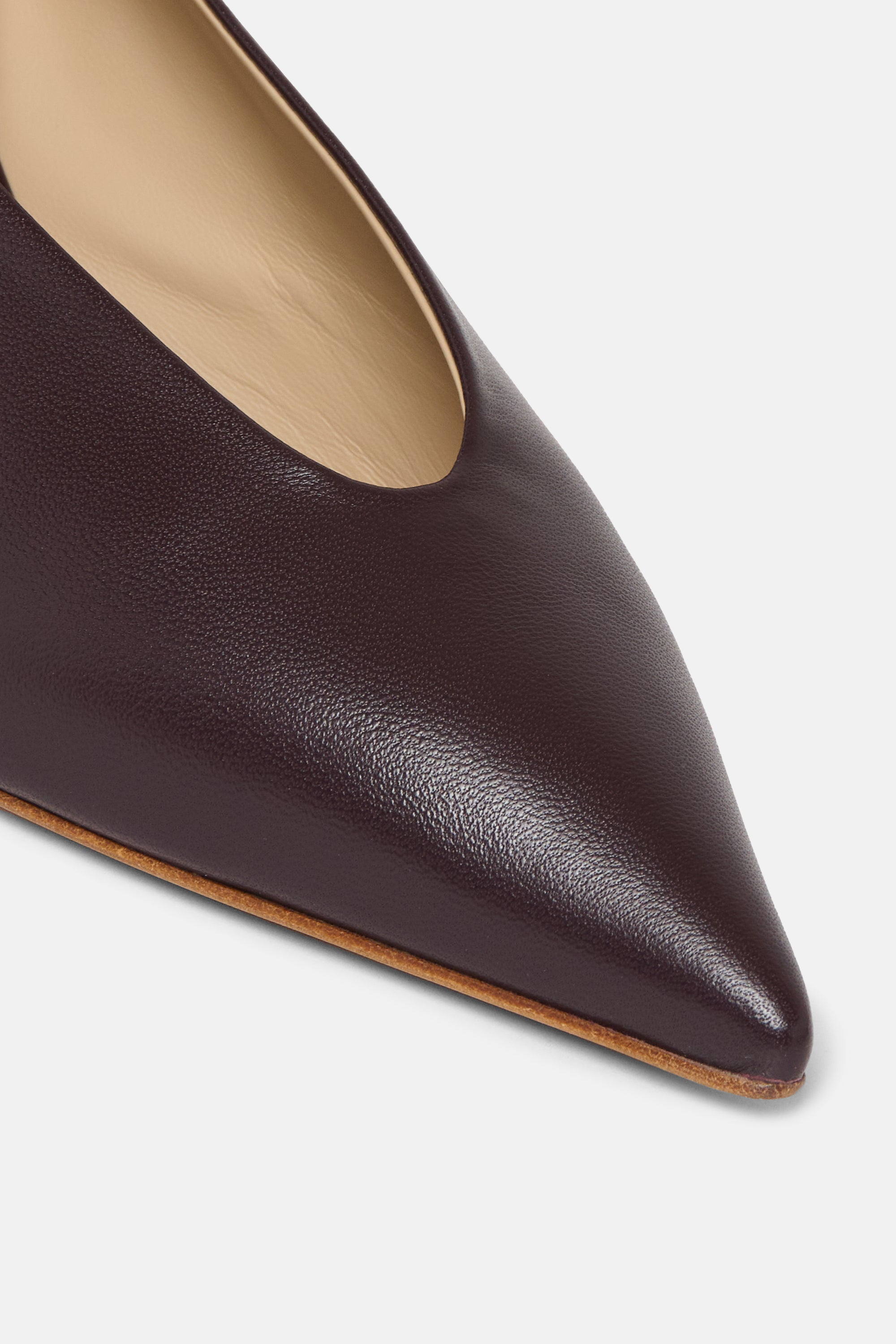 Plum Babouche Kitten Heel