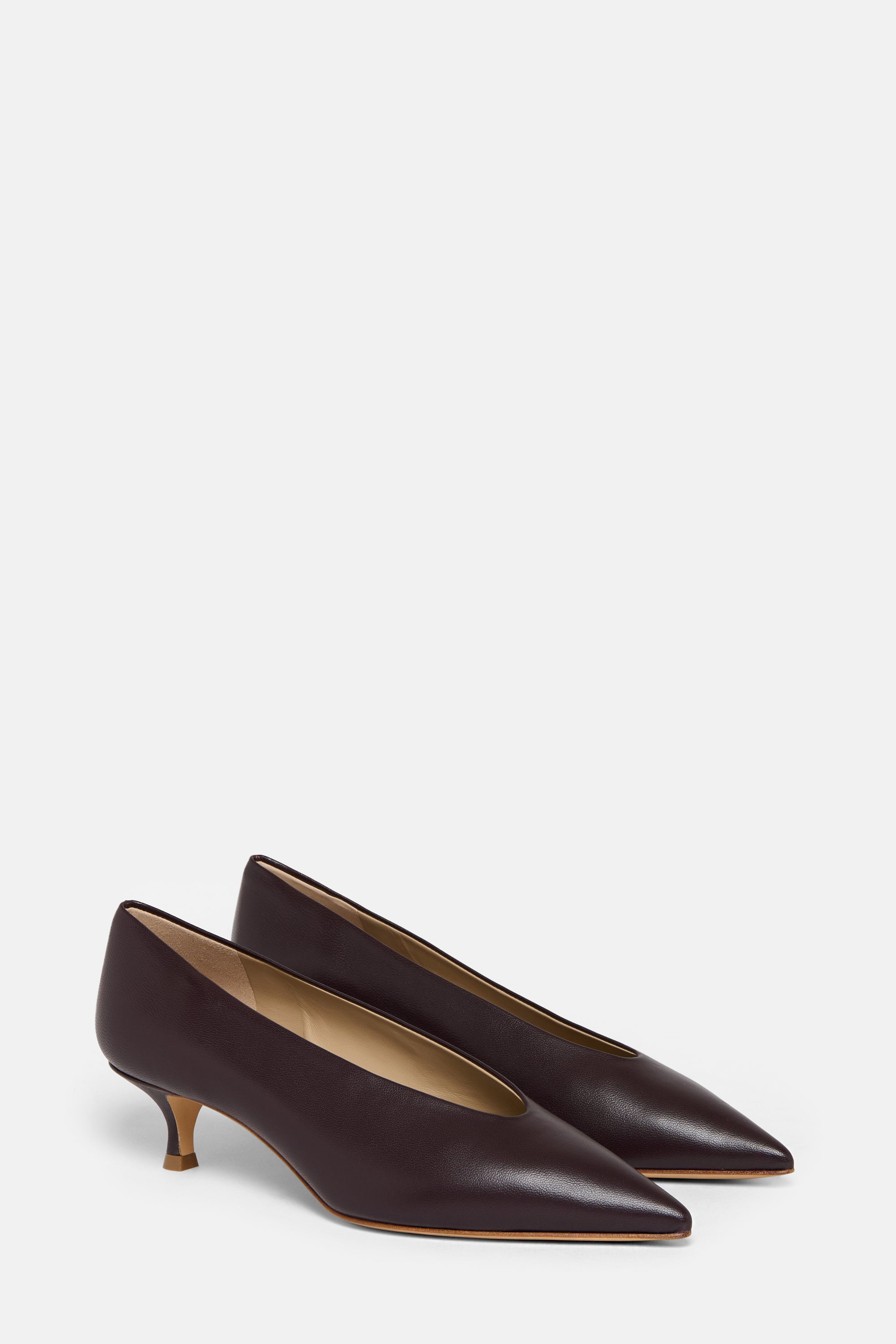 Plum Babouche Kitten Heel