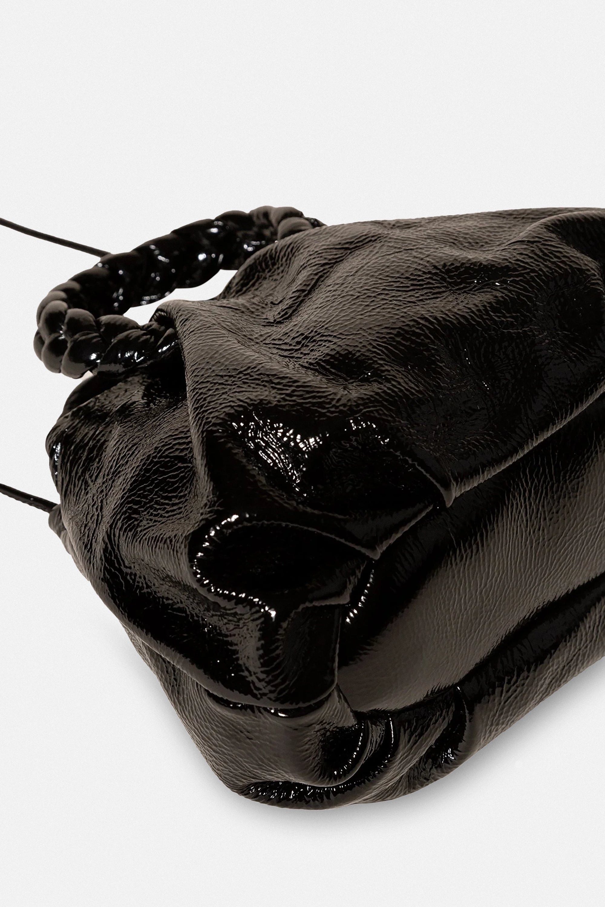 Black Crinkled Glossy Bombon