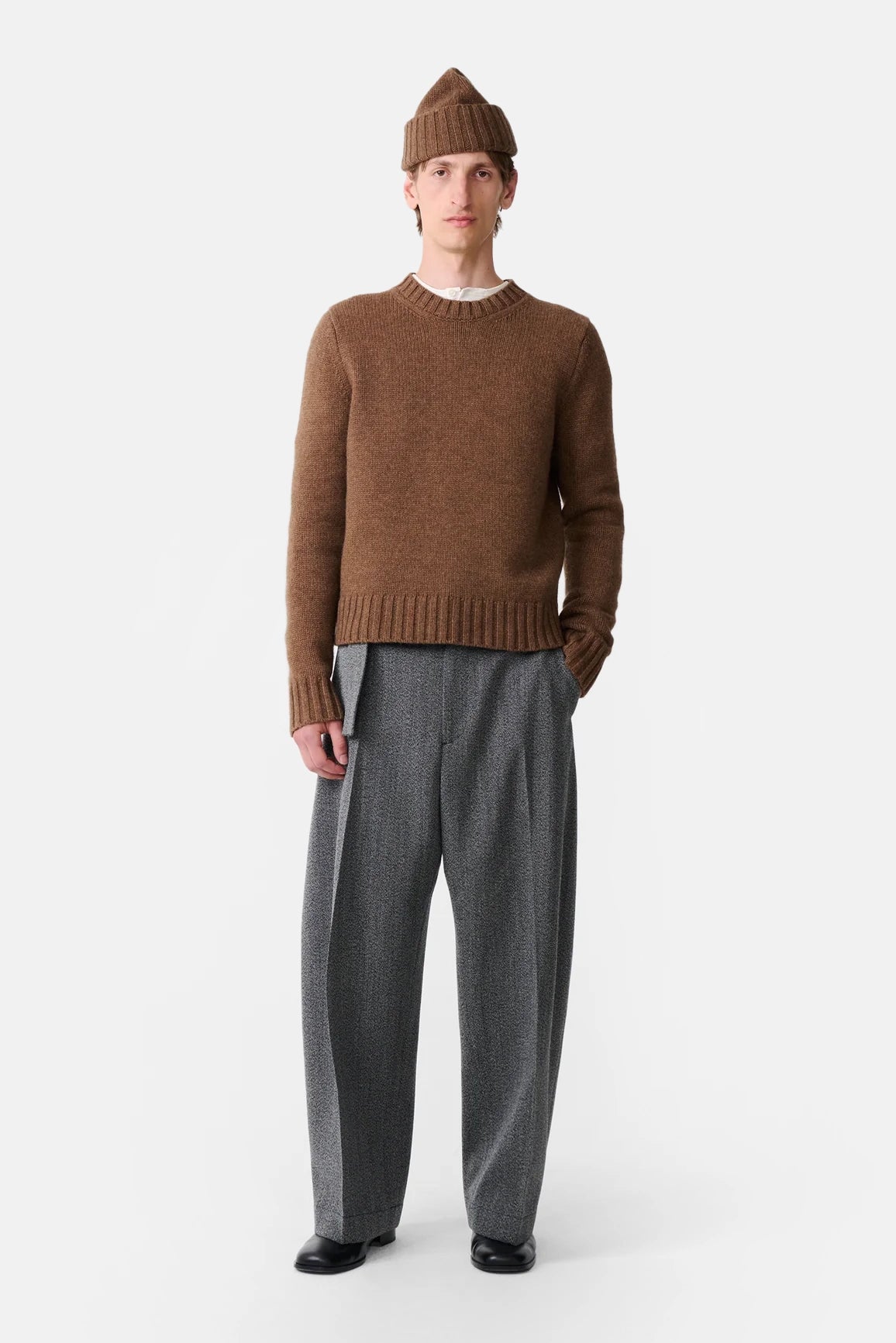 Caramel Cree Knit Crewneck