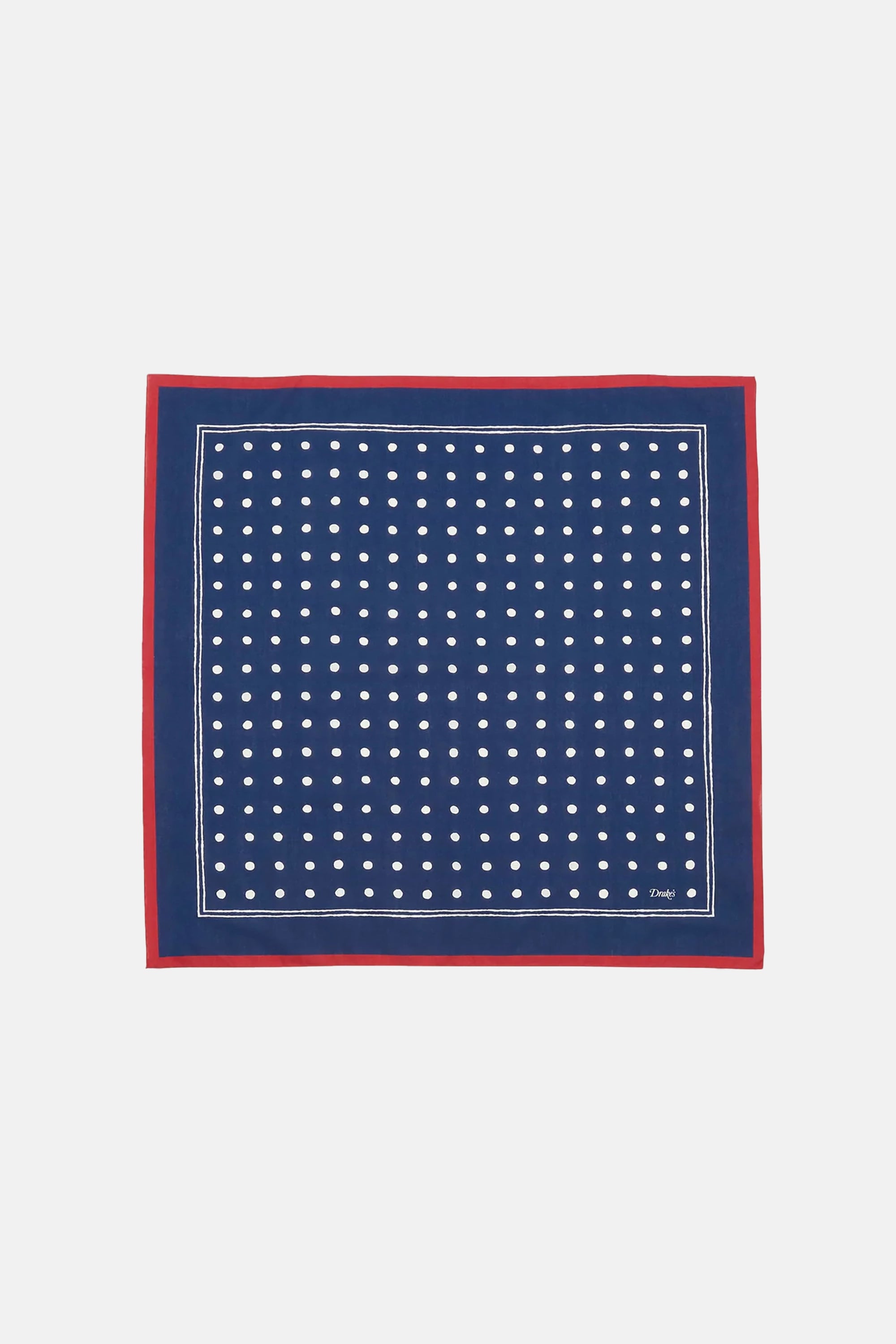 Navy Polka Dot Print Bandana