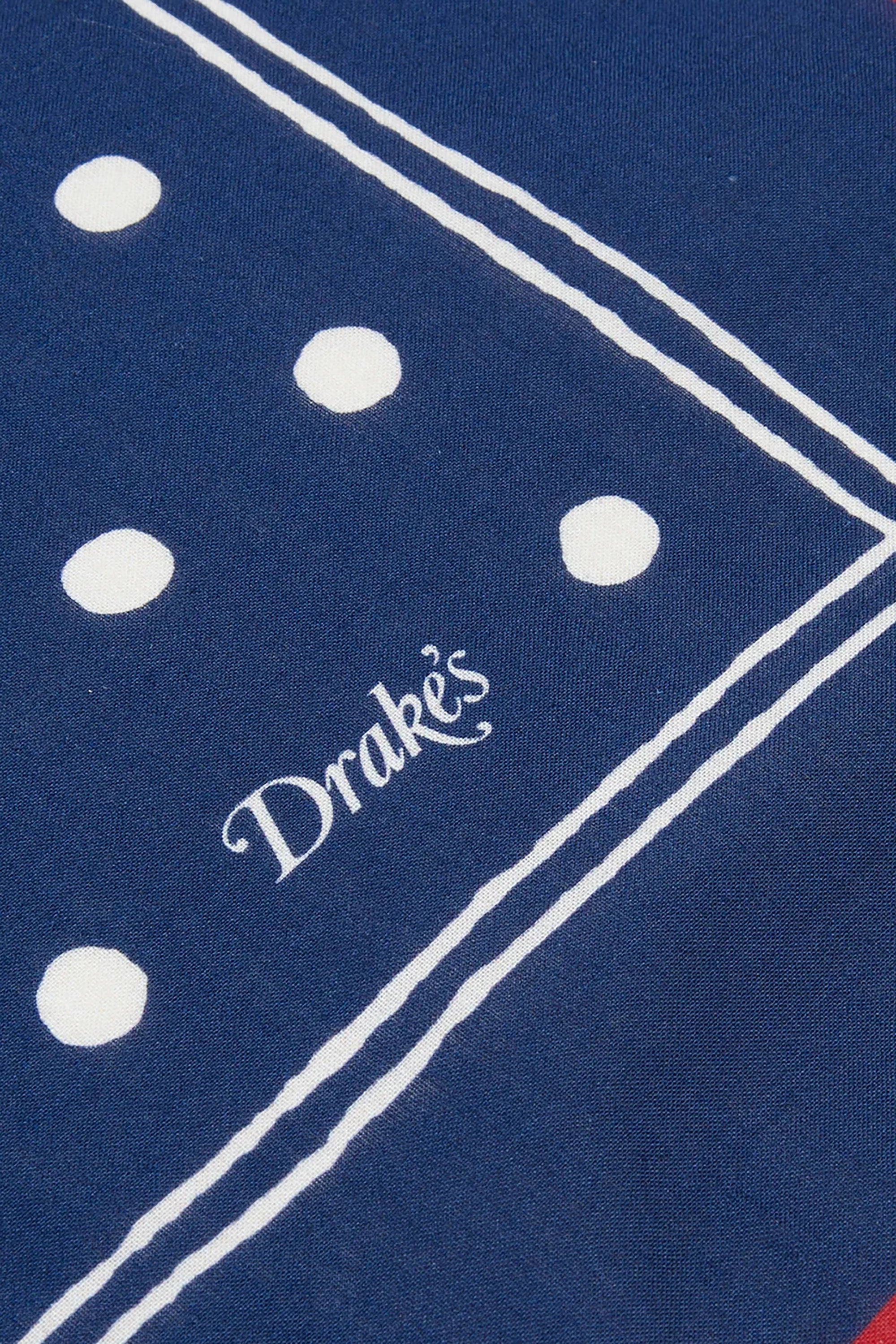 Navy Polka Dot Print Bandana