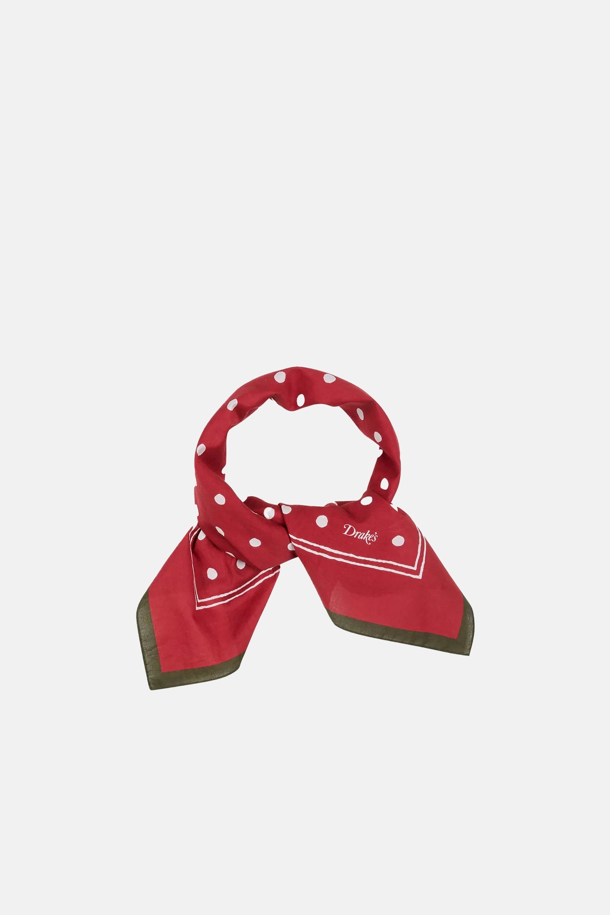 Red Polka Dot Print Bandana