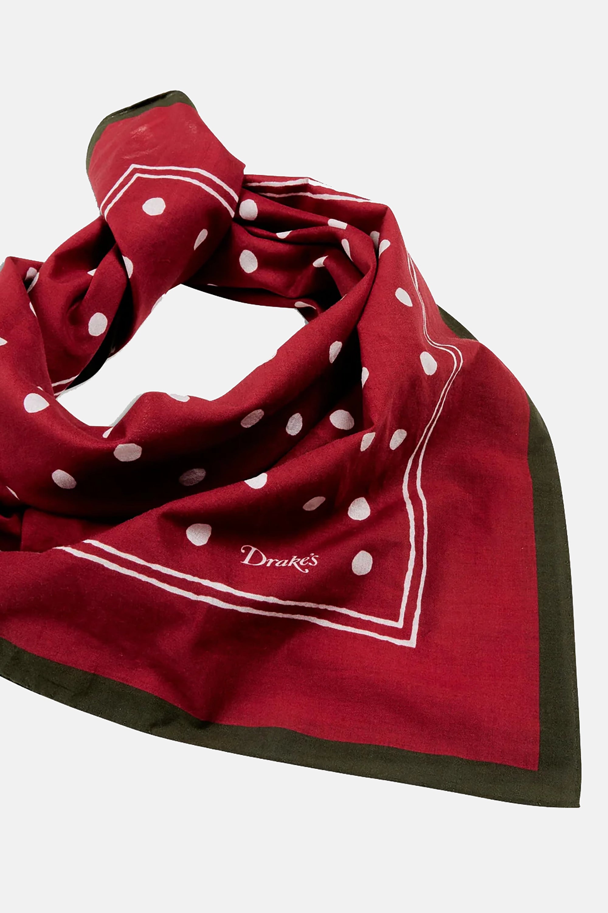 Red Polka Dot Print Bandana