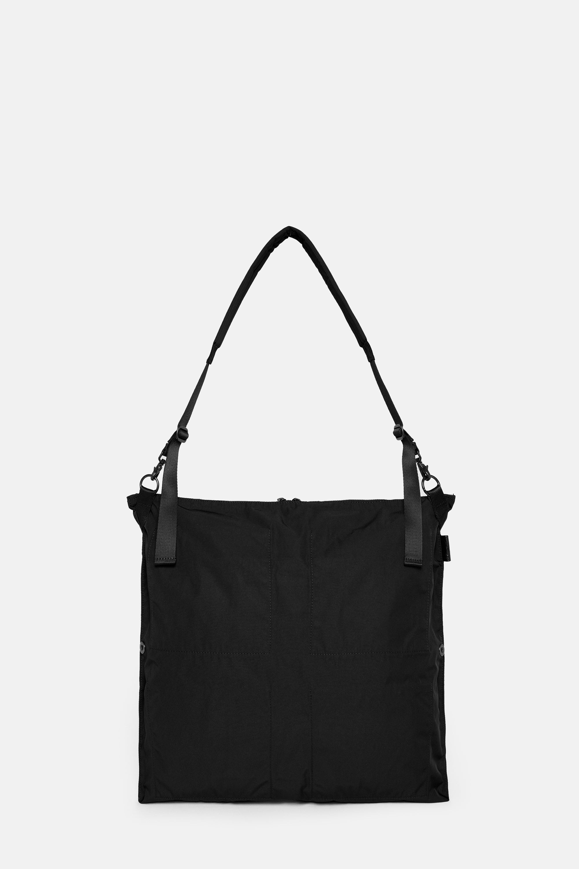 Black Gabardine Flat Shoulder S