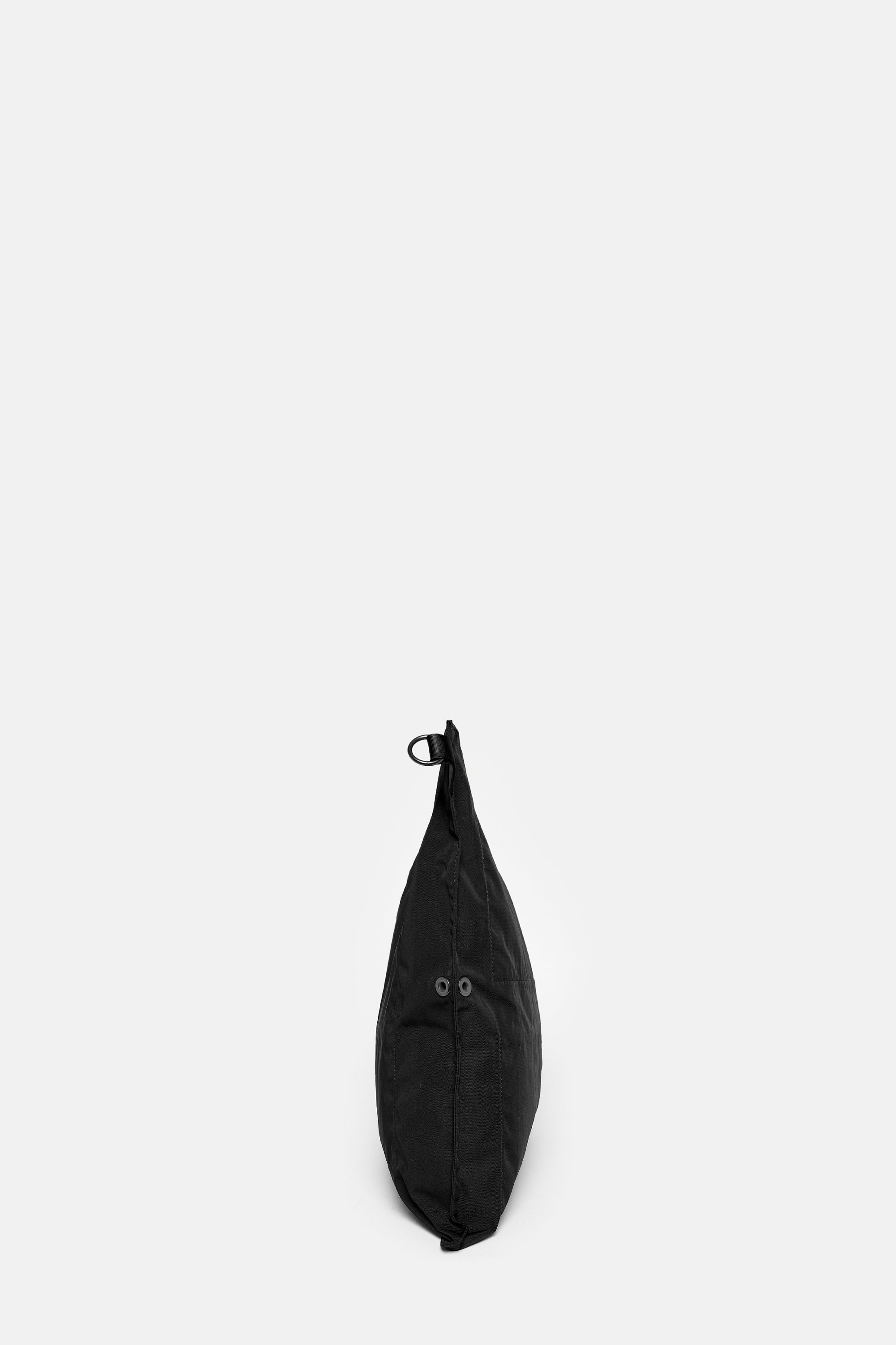 Black Gabardine Flat Shoulder S