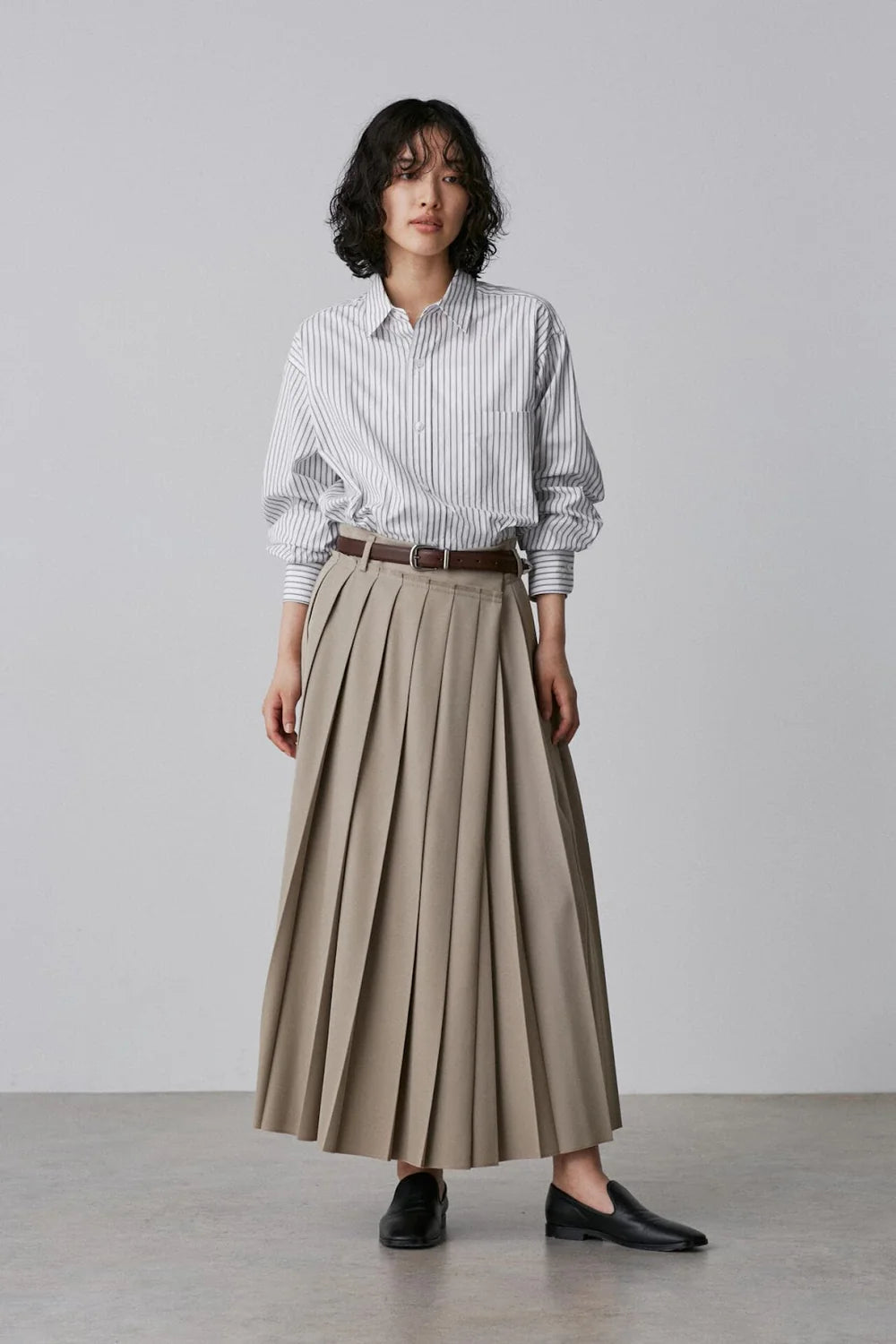 Wool Surge Pleated Skirt