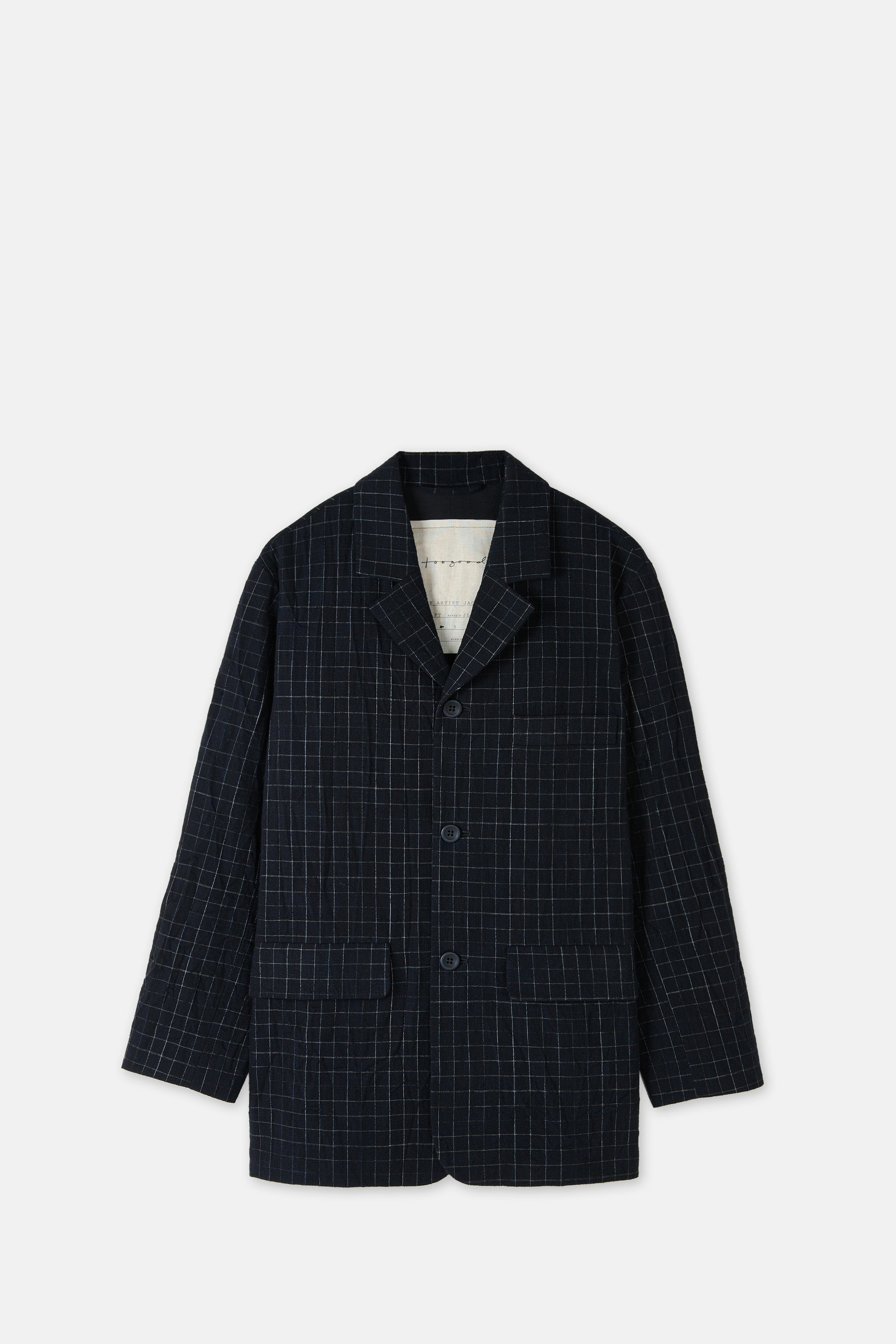 The Artist Jacket Crumpled Check Ink