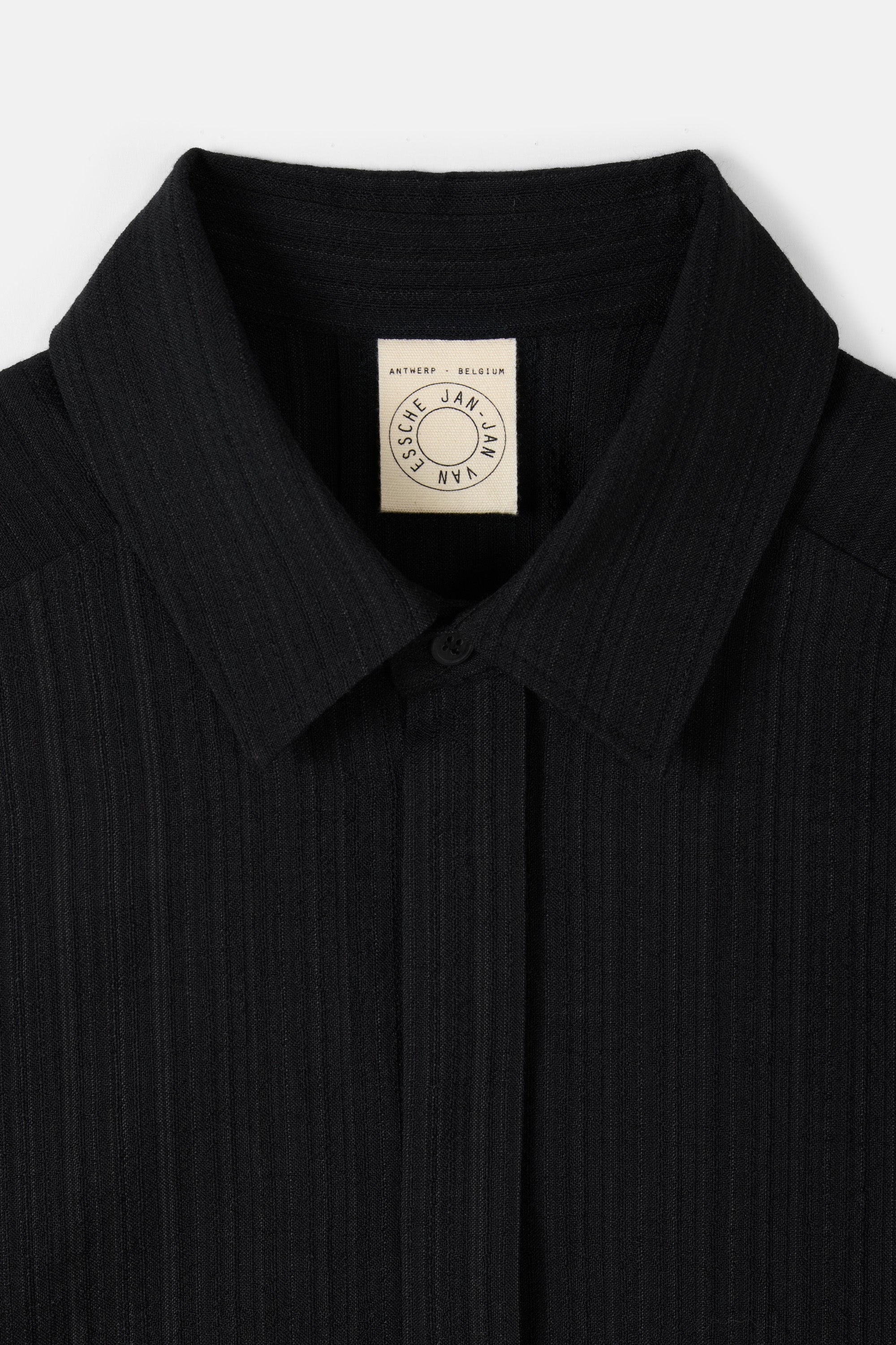 Dark Striped Regular Fit Wool Shirt