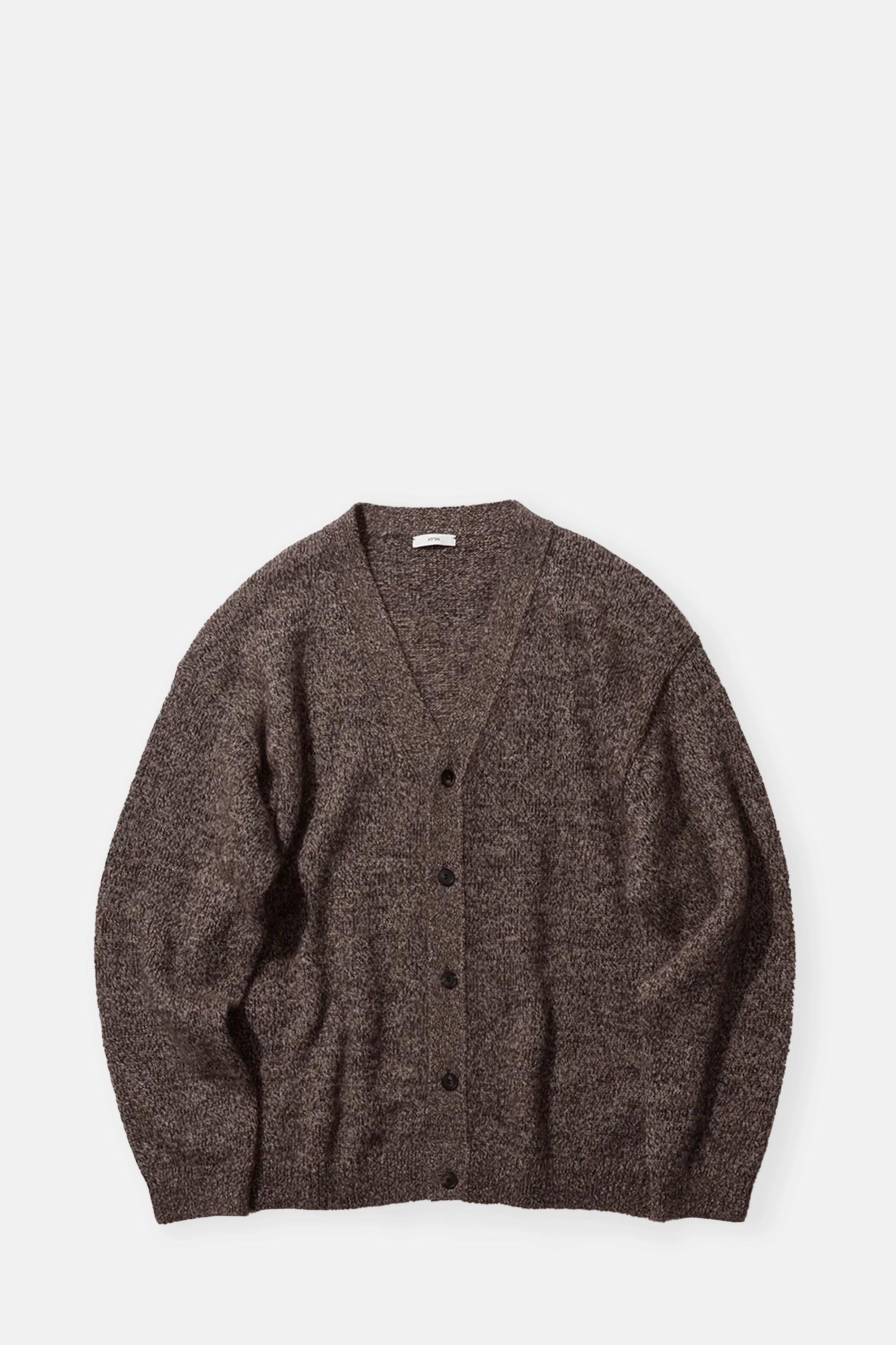 Brown Wool Alpaca Oversized Cardigan