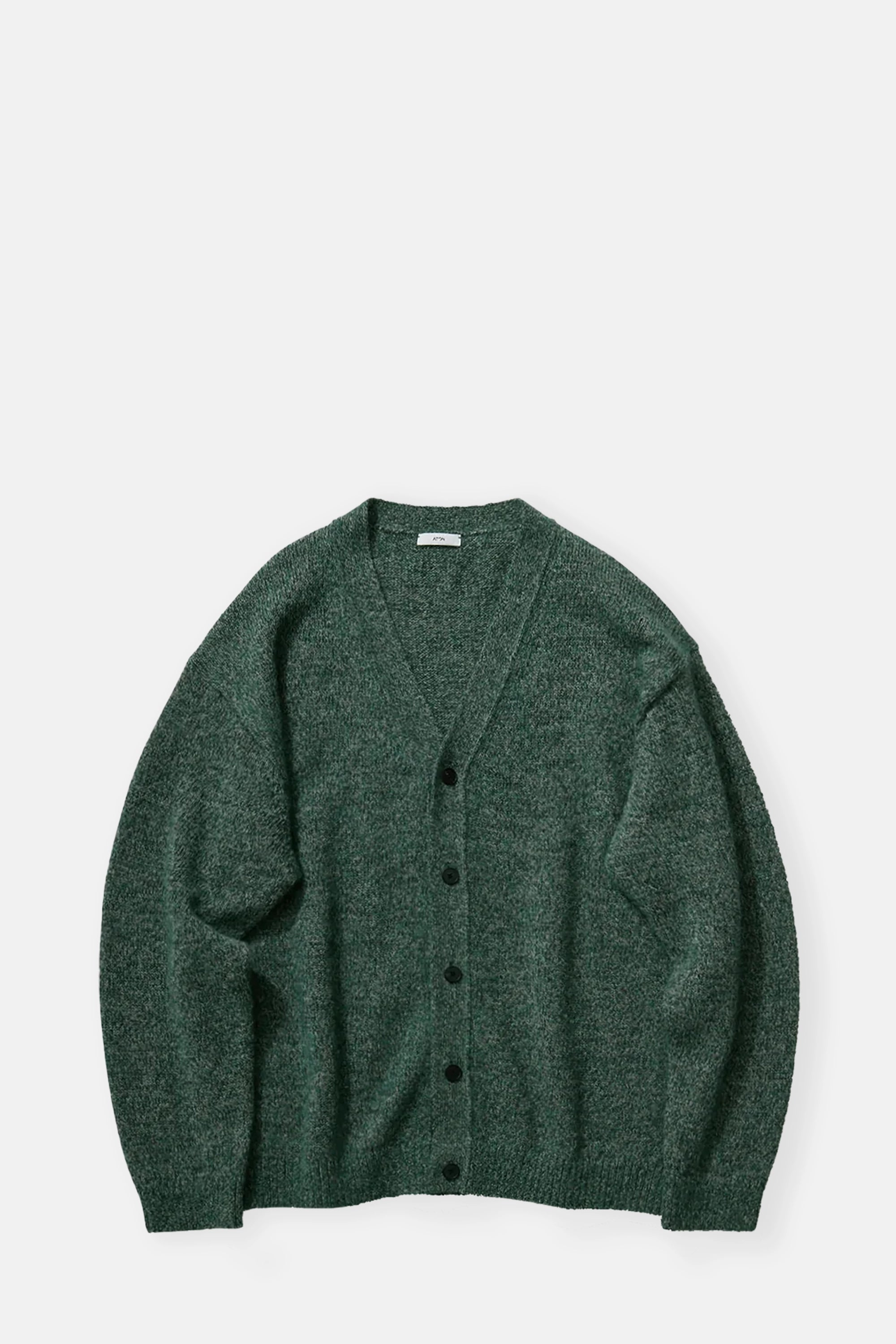 Green Wool Alpaca Oversized Cardigan