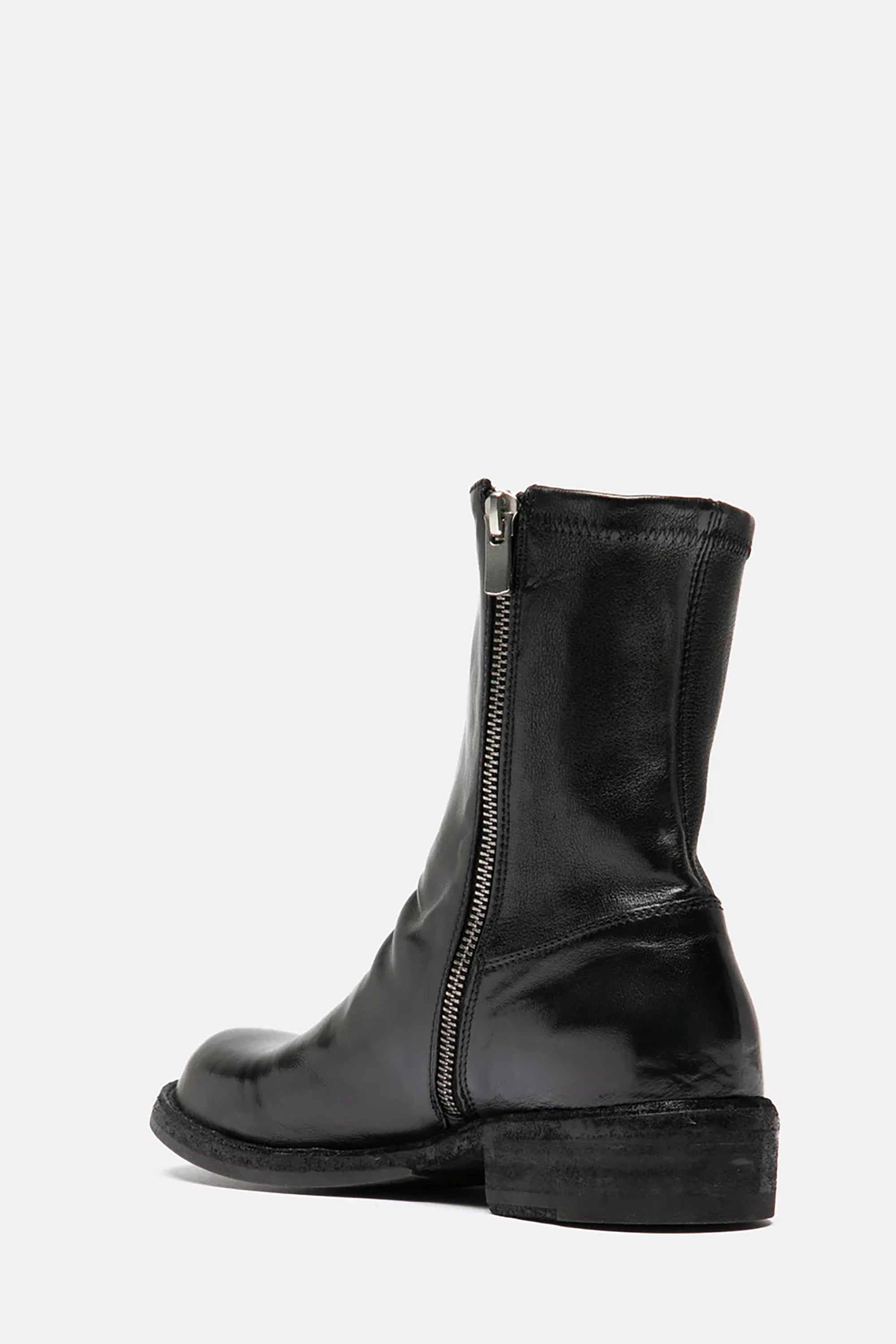Black Leather Legrand Zipped Boots