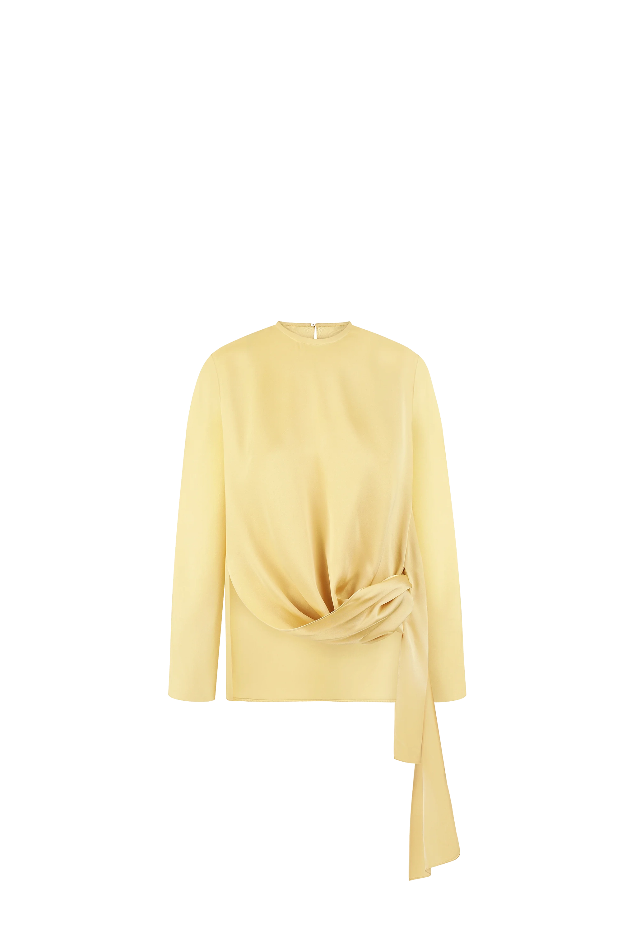Waist Twisted Satin Blouse