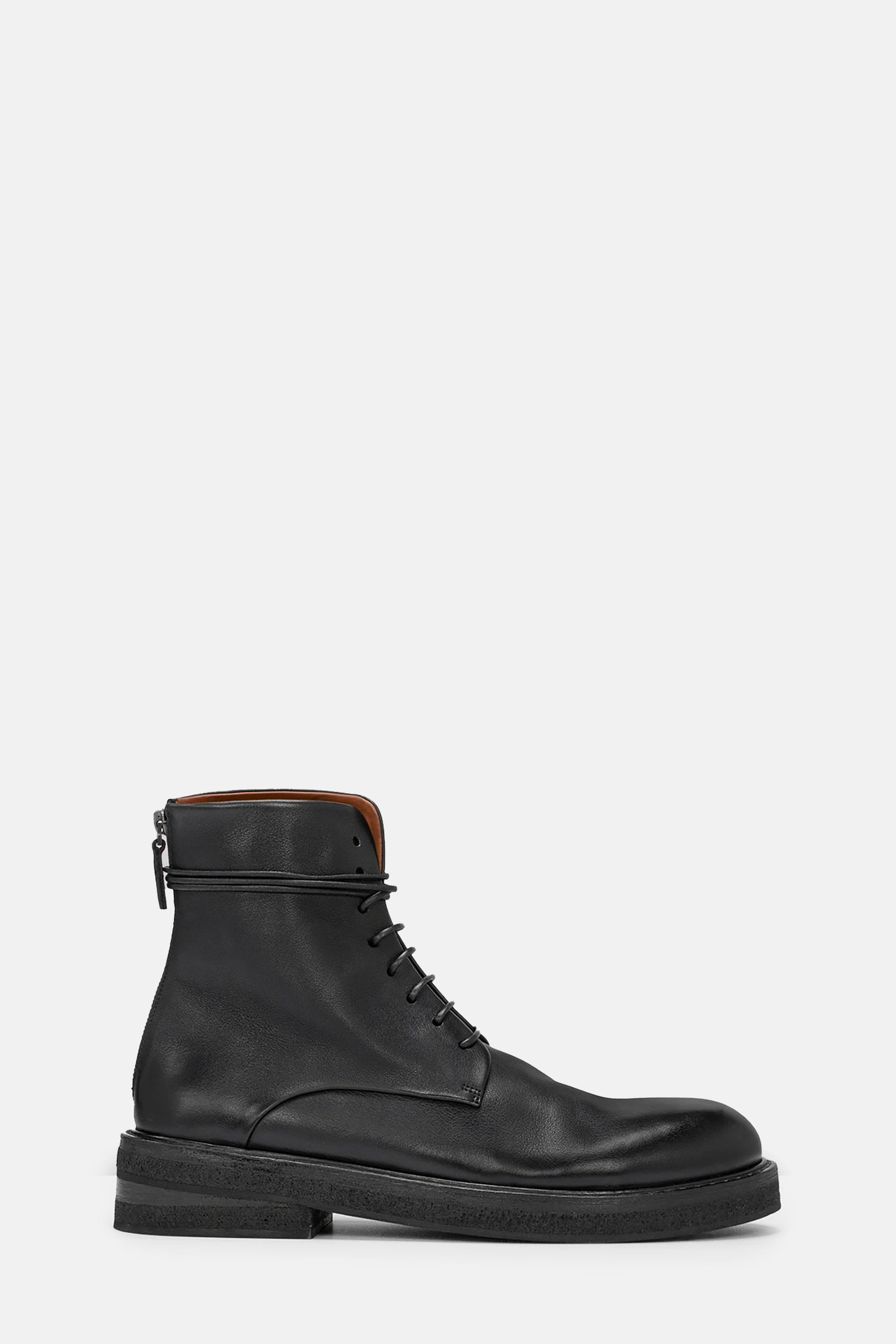 Parrucca Black Leather Combat Boots