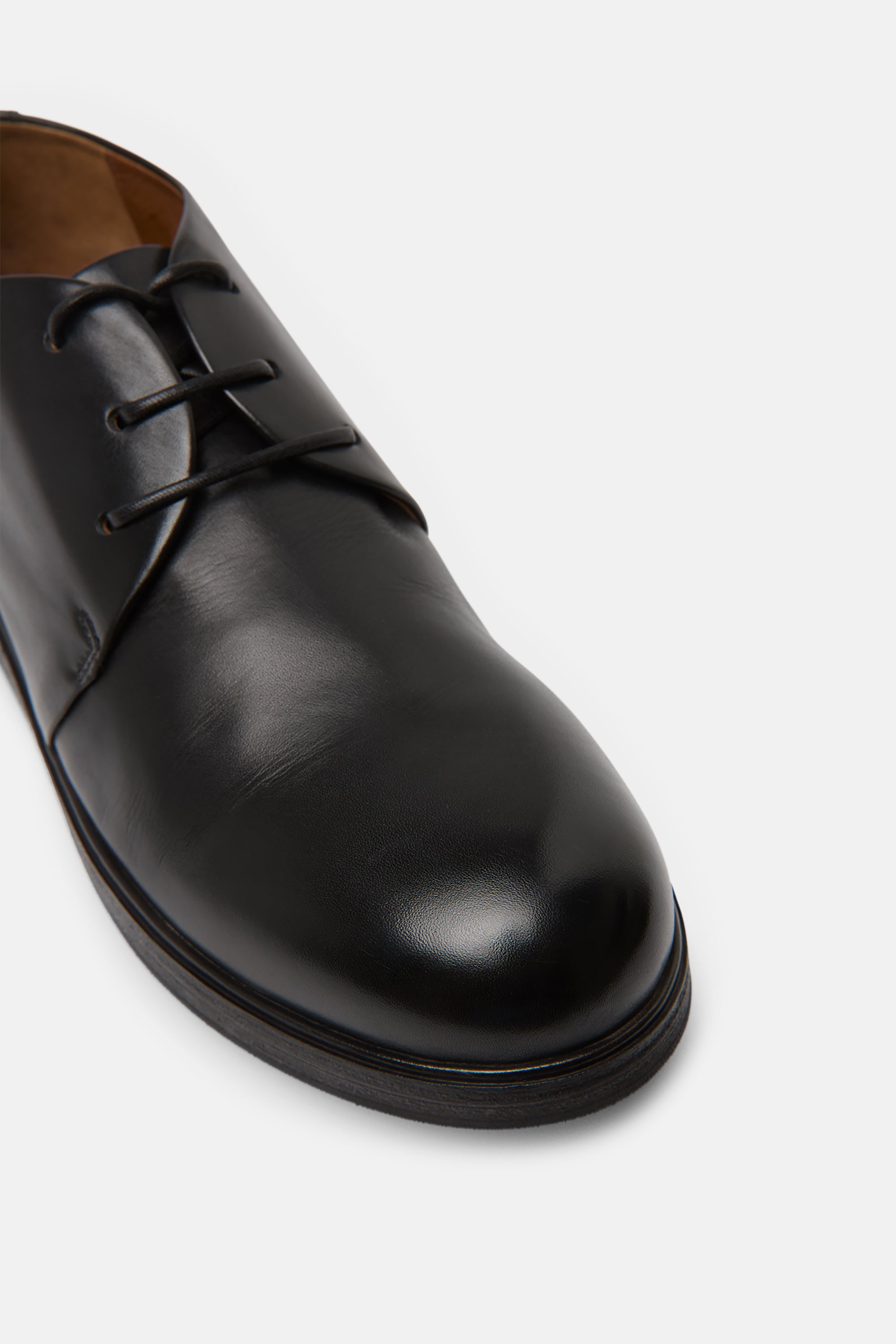 Zucca Zeppa Black Leather Derby Shoes