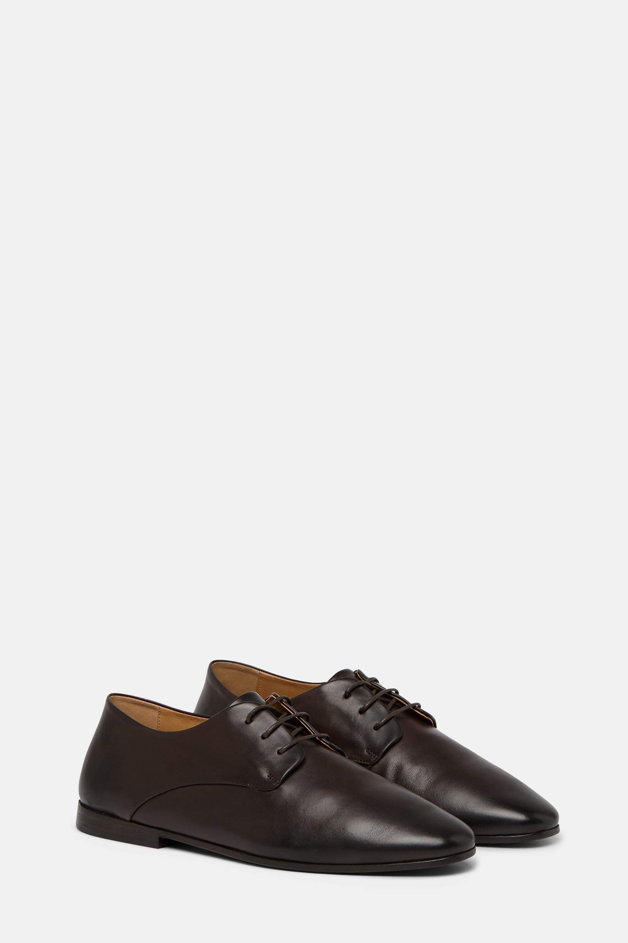 Scivolo Dark Brown Leather Derby Shoes