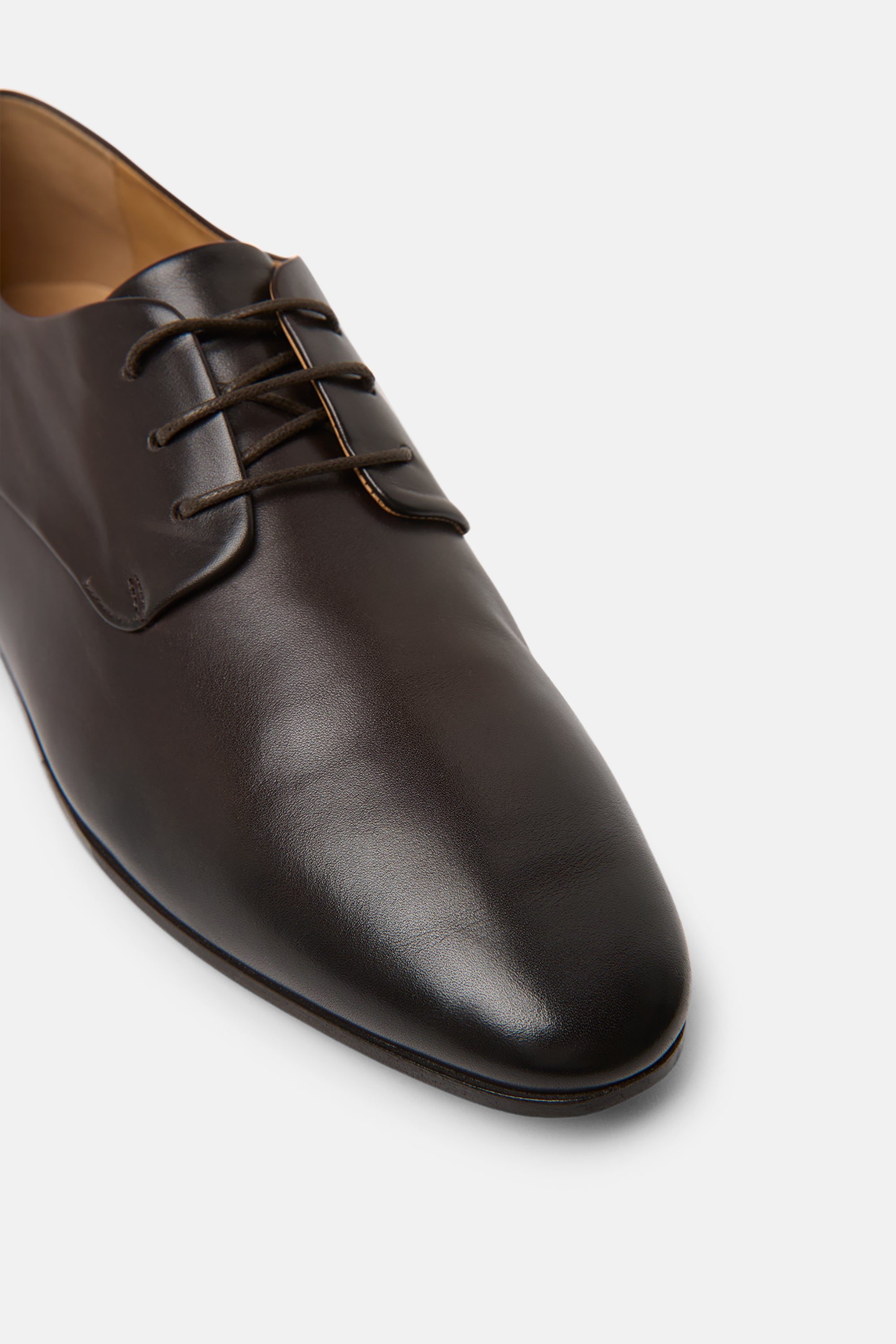 Scivolo Dark Brown Leather Derby Shoes