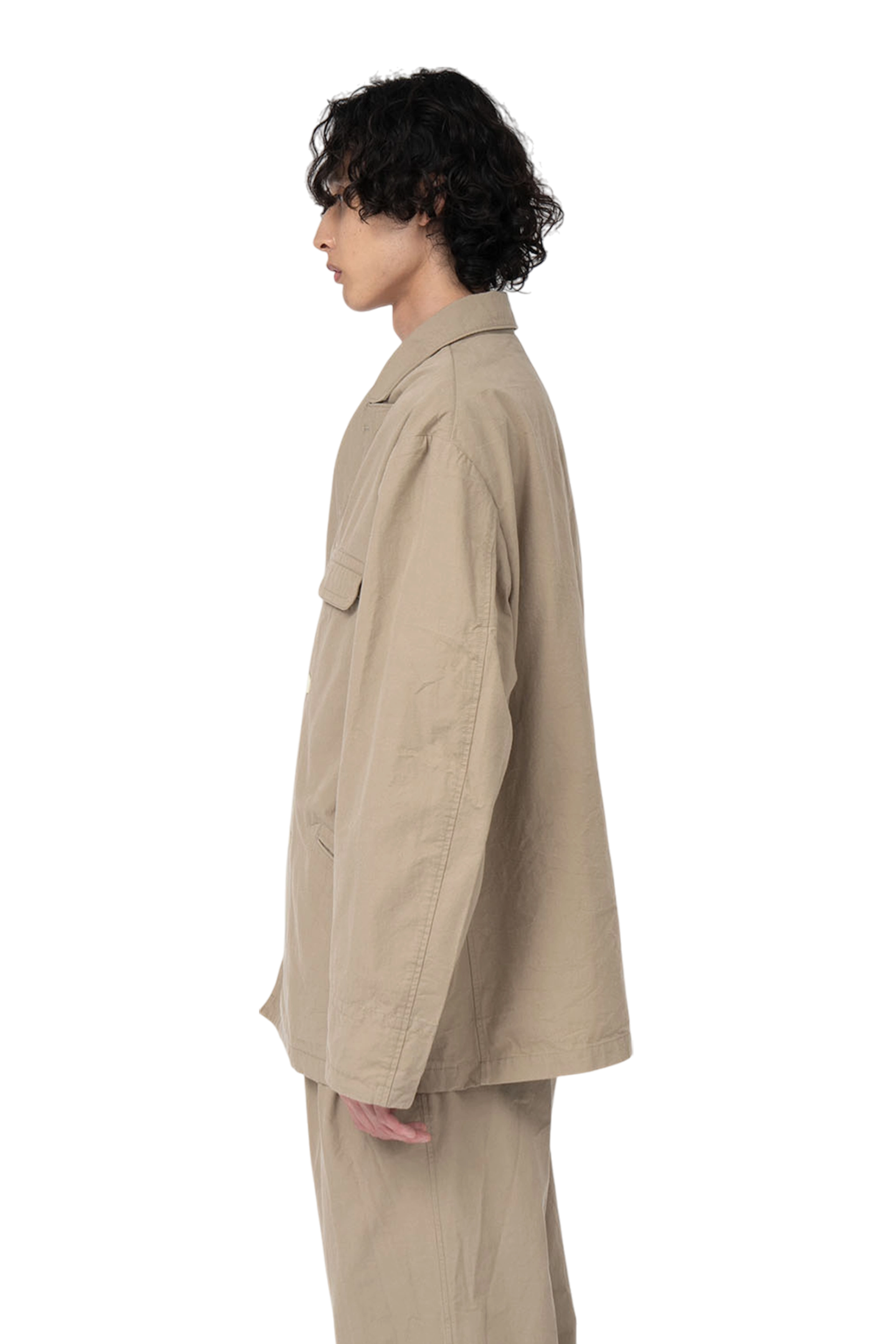 Beige Double Breasted Club Jacket