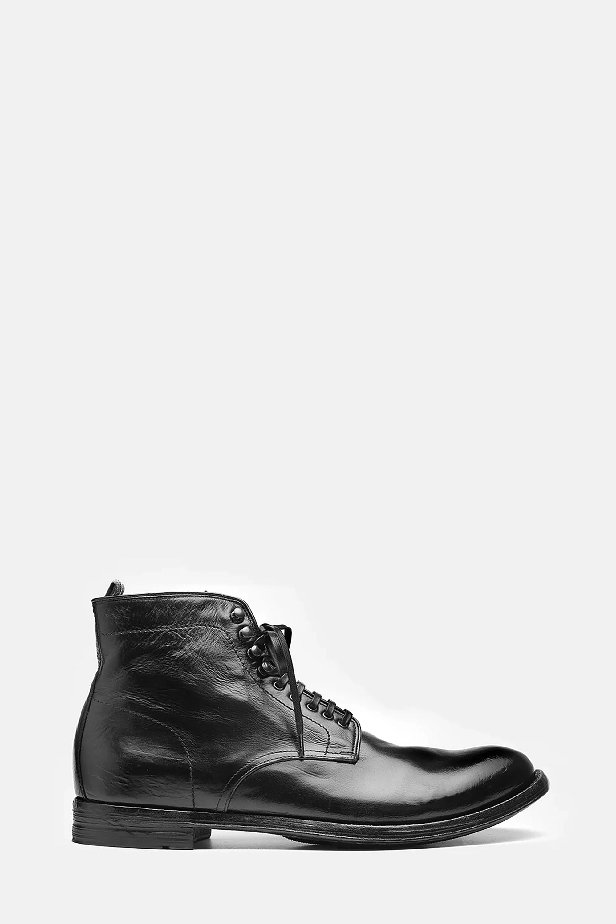 Black Leather Anatomia Ankle Boots