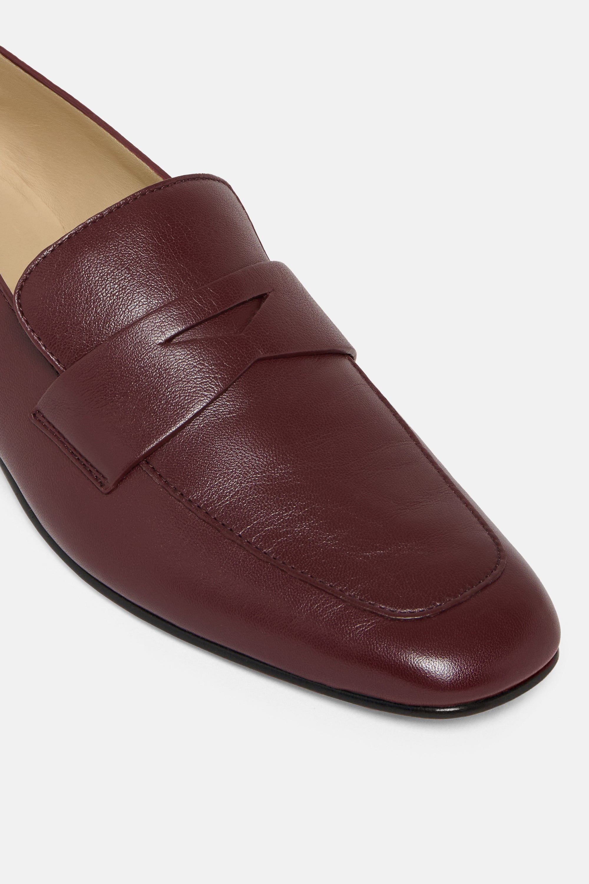 Oxblood Loafer Leather Placket