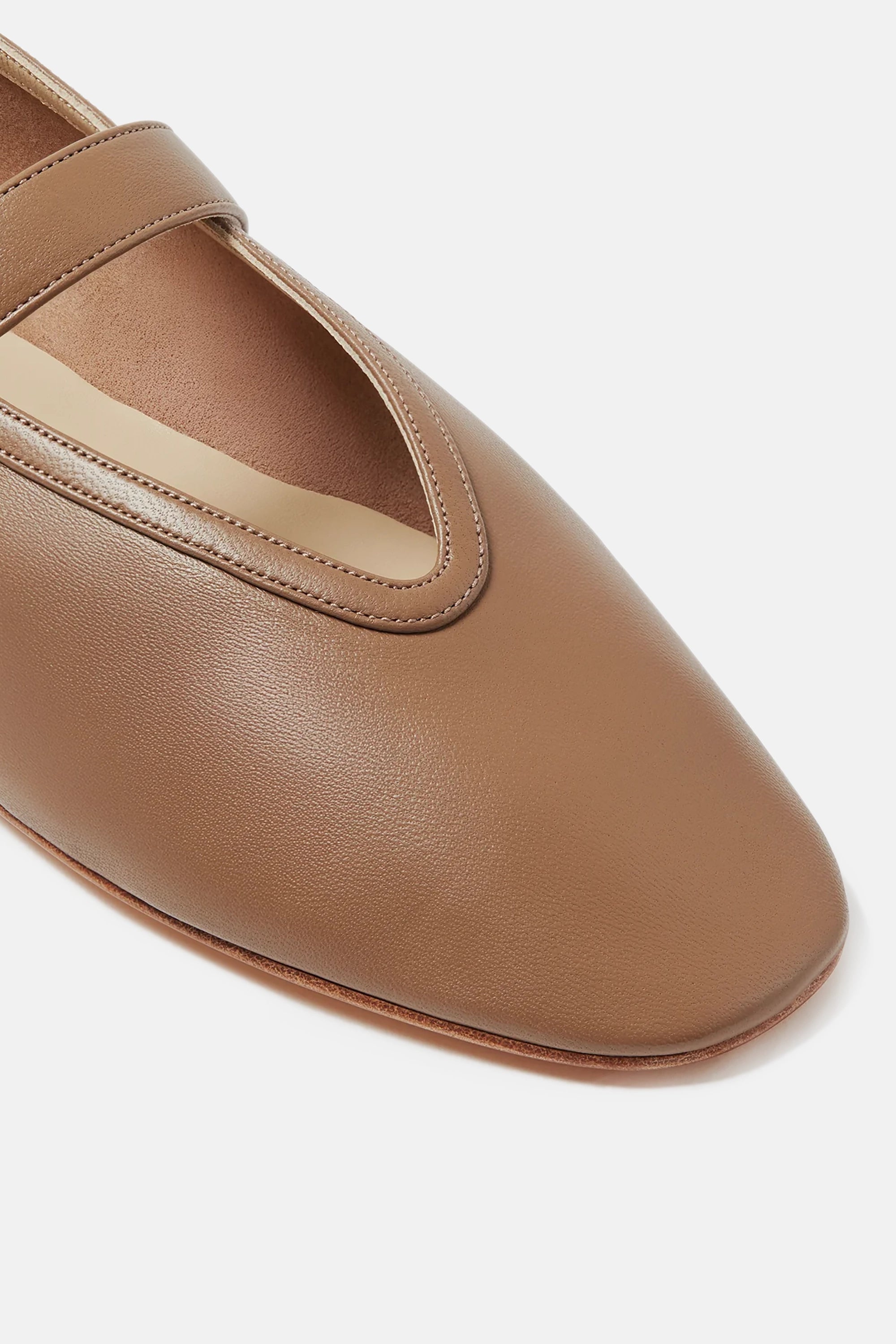 Taupe Leather Stella Slipper