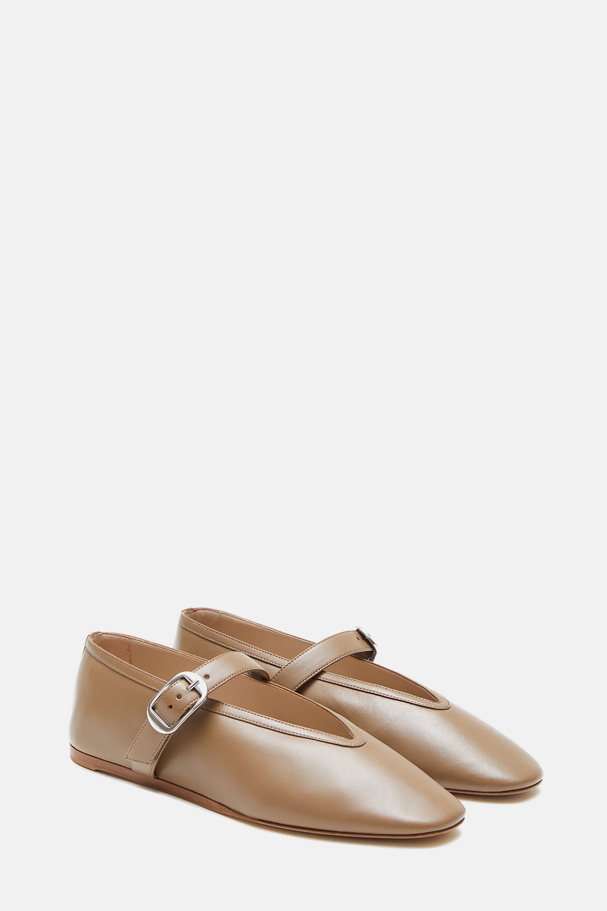 Taupe Leather Stella Slipper