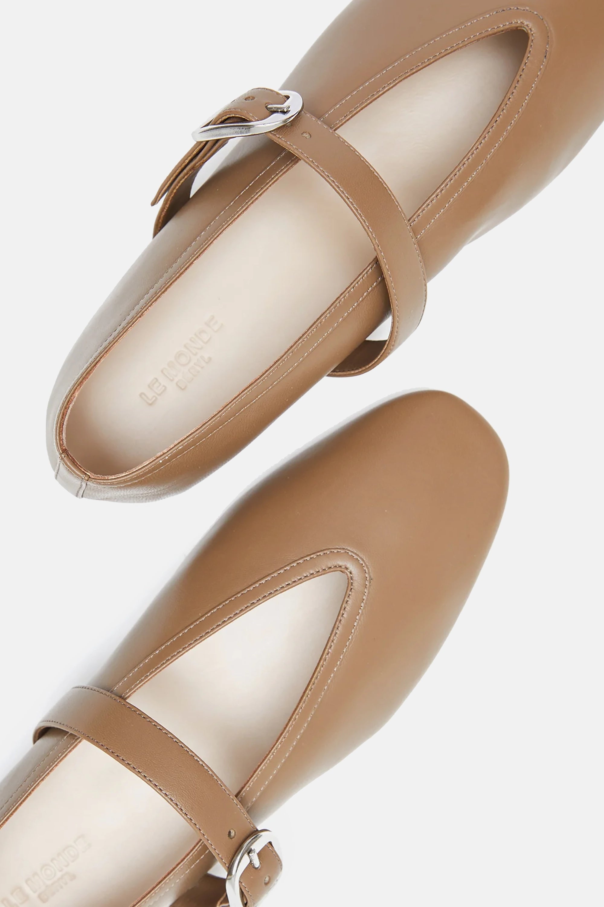 Taupe Leather Stella Slipper