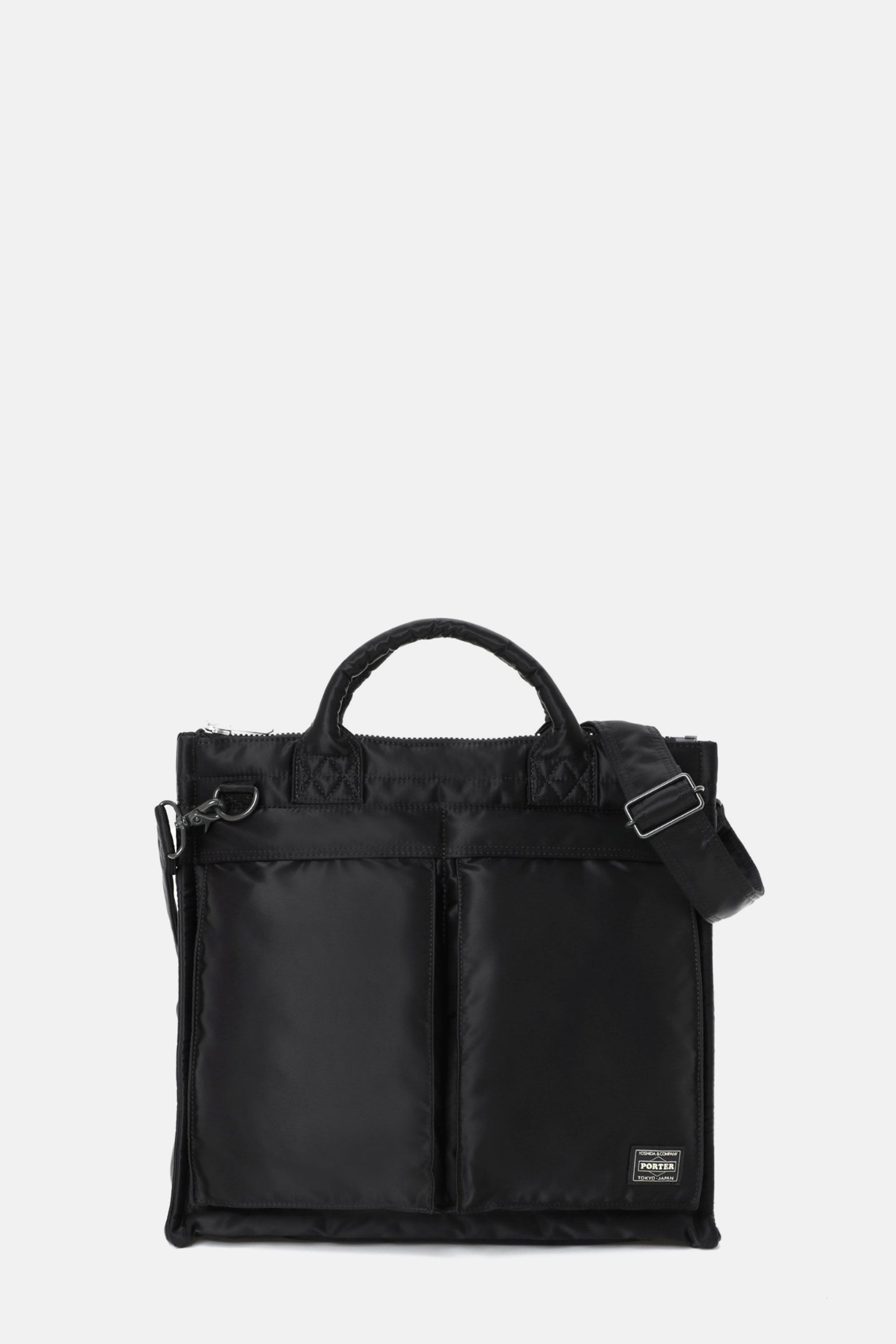 Black Tanker Square Tote Bag (L)